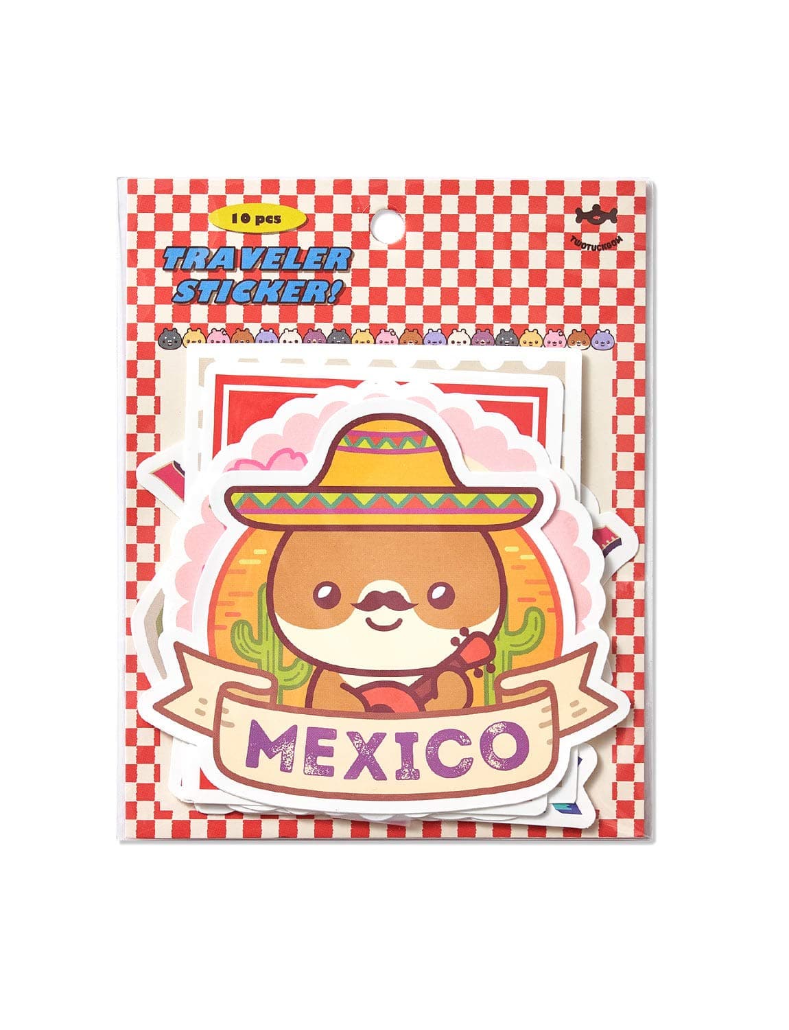 TWOTUCKGOM Travel Sticker Pack RED - TTG Small Cute TWOTUCKGOM Seriese Decal Stickers for Laptop Water Bottles Computer Keyboard Luggage Sticker