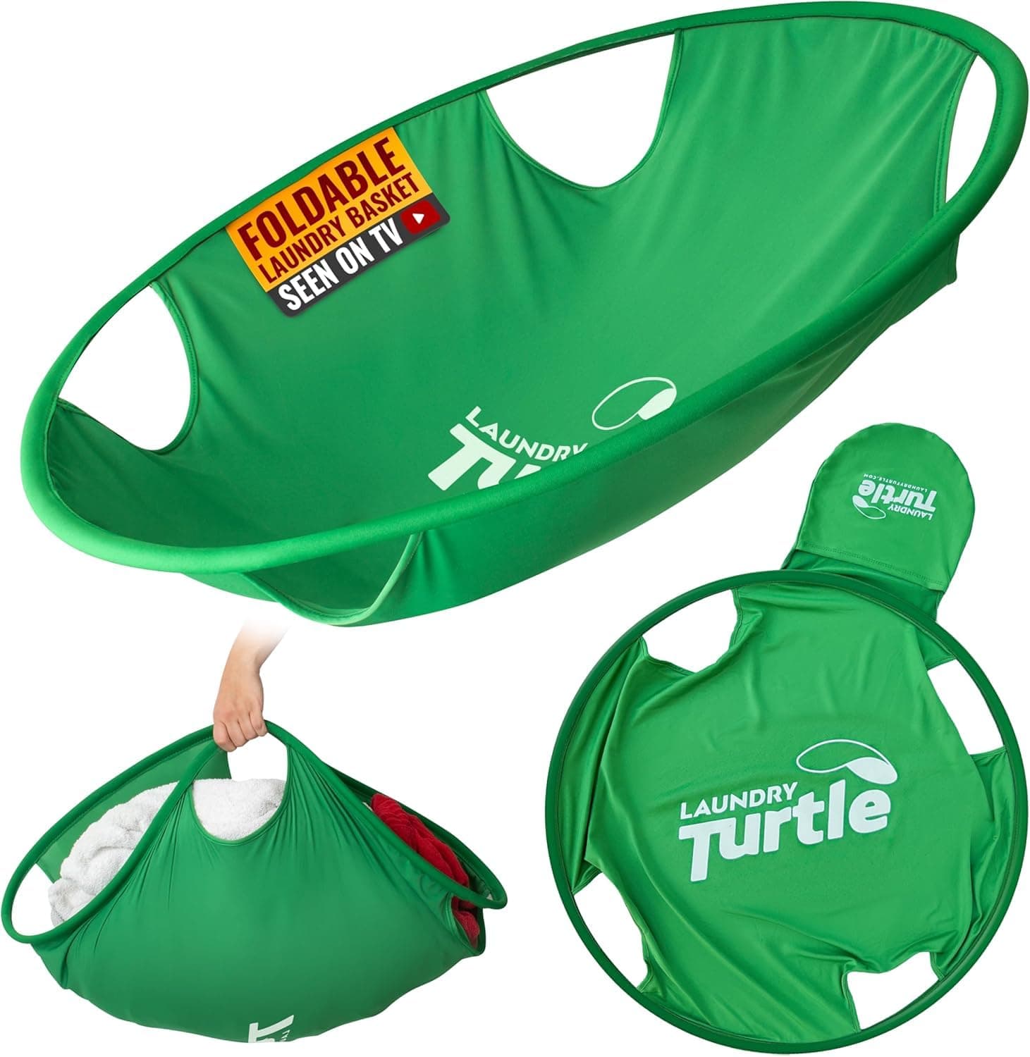 Laundry Turtle Original - Large - Popup Laundry Hamper. A Innovative Laundry Basket, Laundry Bag, Portable, Collapsible for Storage and super easy to use.