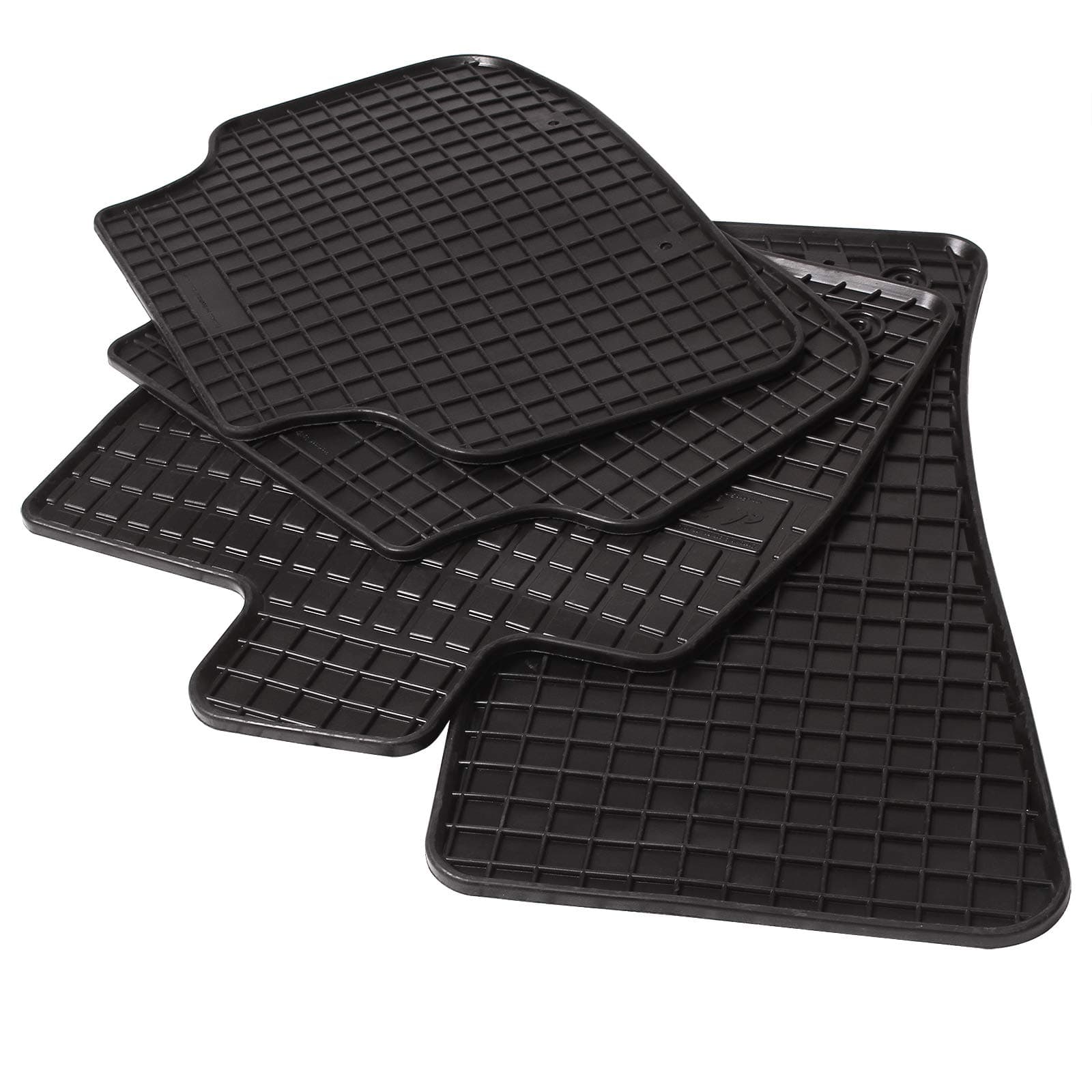 eSituro Car Floor Mats Full Set of 4 Pieces Non-slip Mats Tailored Type Textured Rubber Car Mats