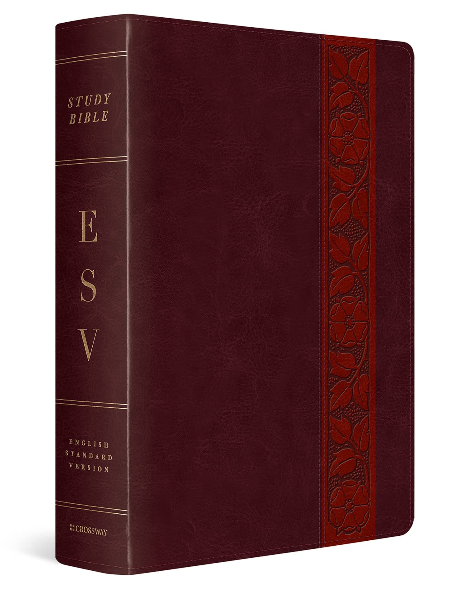 ESV Study Bible, Large Print (Trutone, Mahogany, Trellis Design, Indexed)