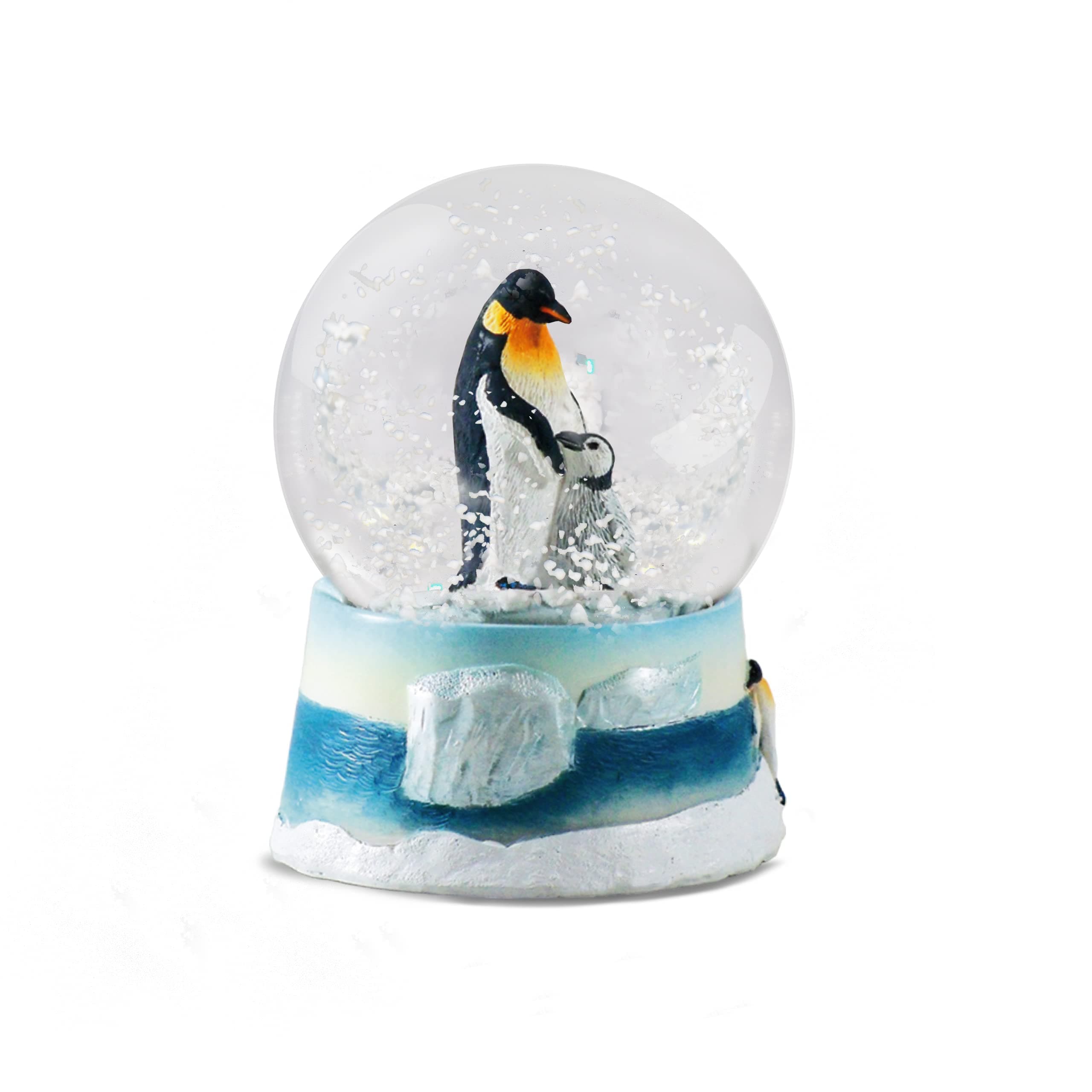 Water Globe - Penguins from Deluxebase. Decorative Snow Globe Ornament with Penguin Figurines, Glass Glitter Dome with Resin Base, Novelty Home Decor Display Piece.