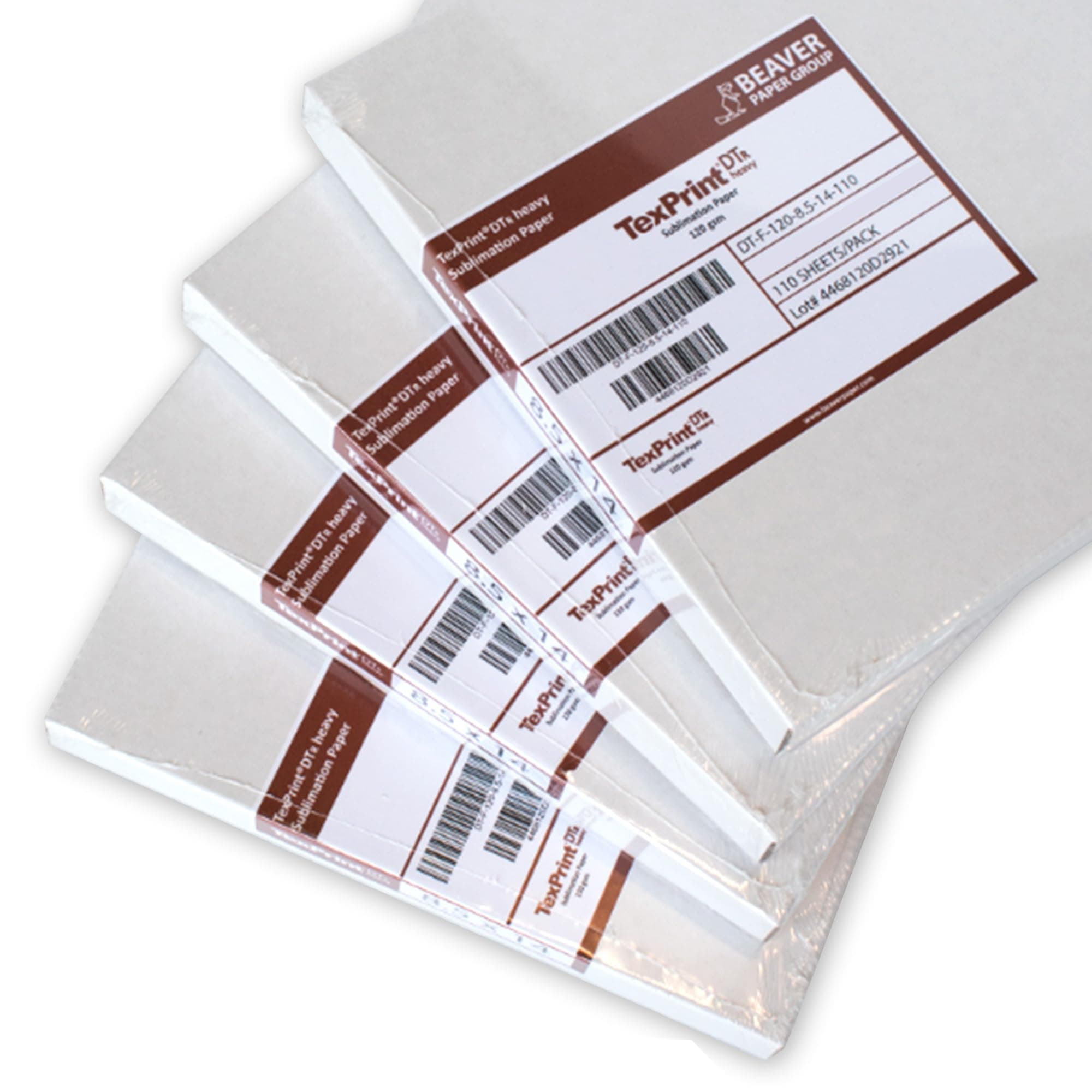Beaver TexPrint DT Heavy -Replaces R- for Ricoh and Virtuoso All-Purpose High Release Sublimation Transfer for Dye Sublimation, SawGrass Approved Sublimation Paper, 110 Sheet Pack (8.5" x 11", Inches)