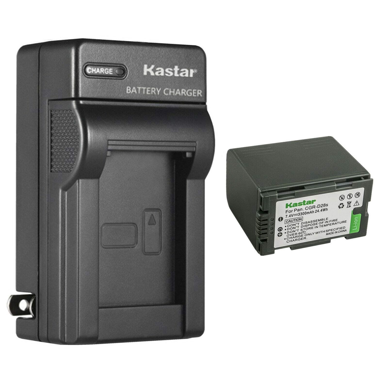 Kastar 1-Pack CGR-D28 Battery and AC Wall Charger Replacement for Panasonic AG-HVX200, NV-C1, NV-C2, NV-C3, NV-C5, NV-C7, NV-D89, NV-DA1, NV-DA1B, NV-DA1EN, NV-DB1, NV-DS3, NV-DS7, NV-DS8, NV-DS9