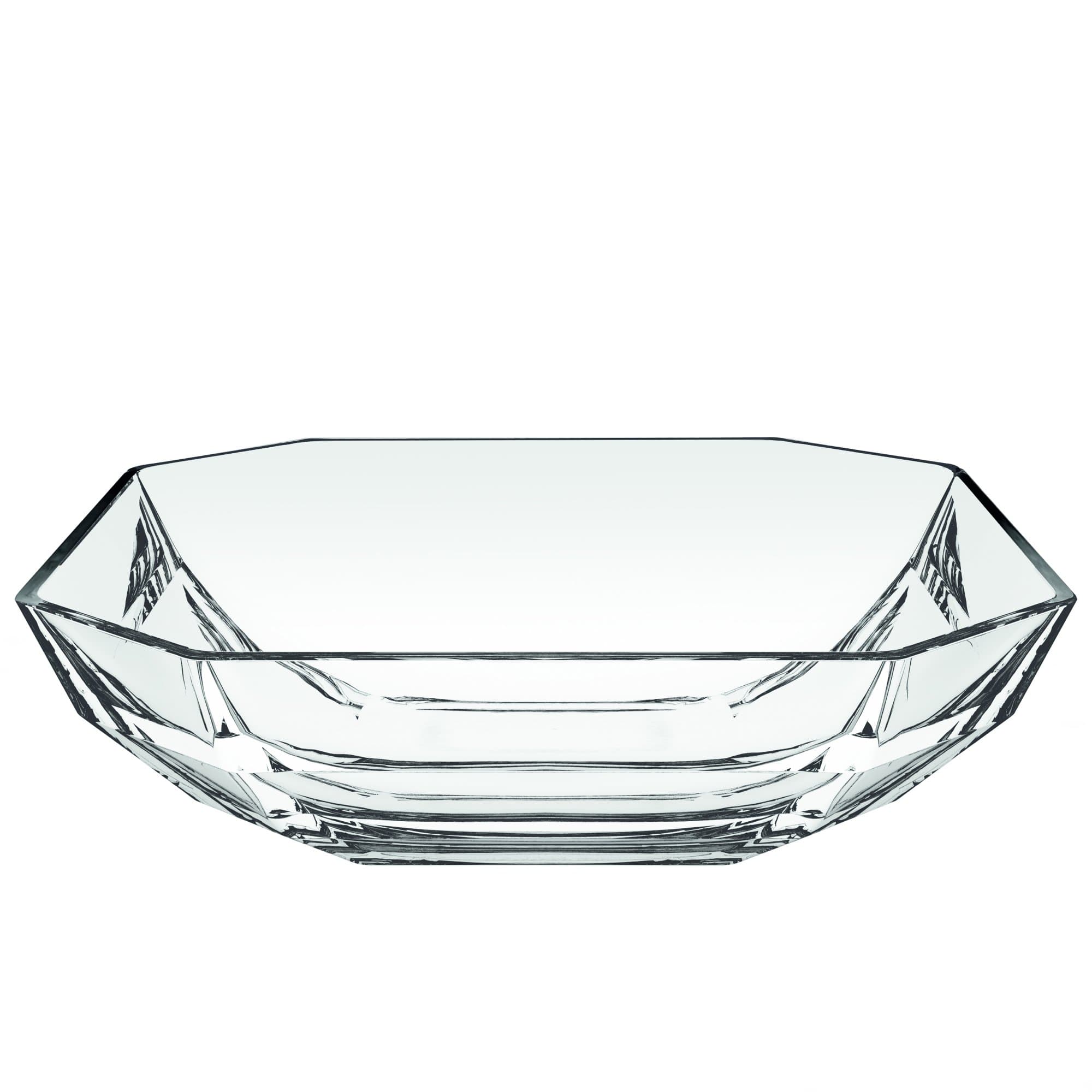 - Glass Large Centerpiece Octagon Bowl/Tray - 13" D European Quality - 13" Diameter - Serving Bowl - Made in Europe