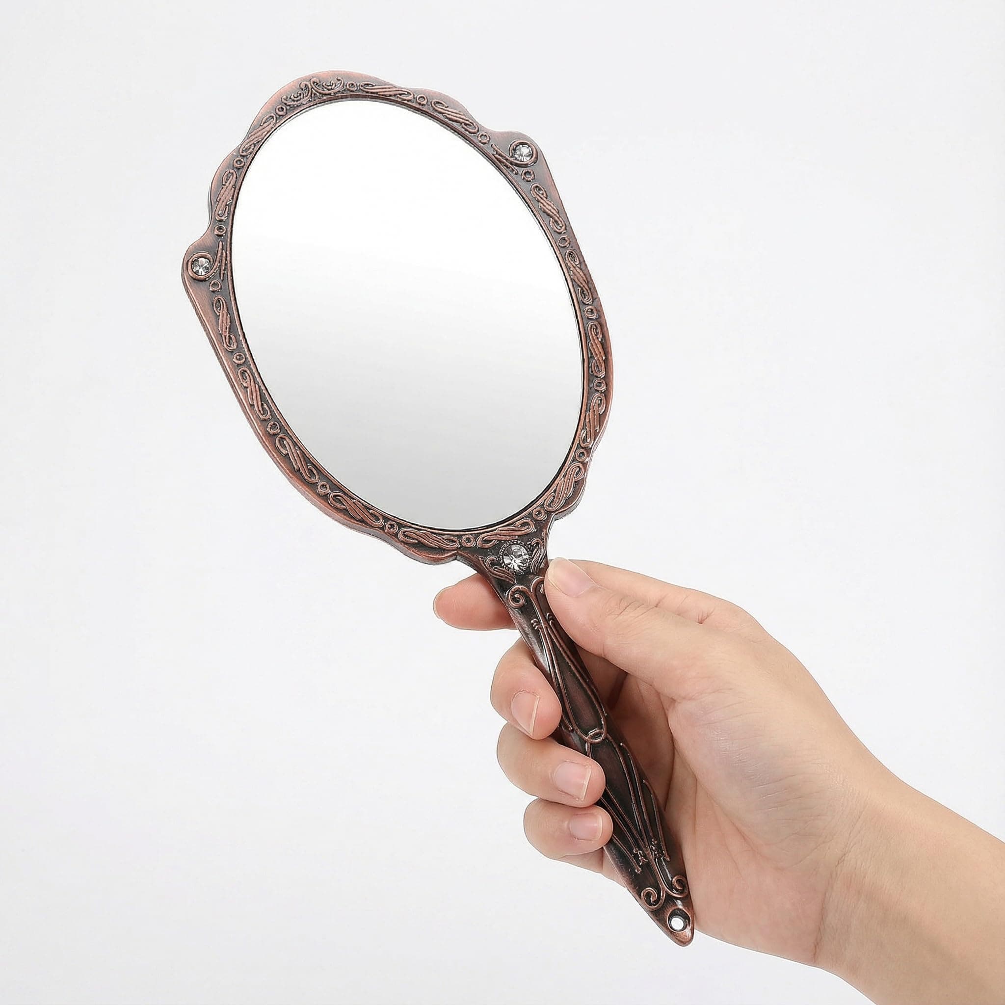 ABOOFAN Portable Hand Mirror Mirrors Makeup Mirror Decorative Hand Mirror Portable Handheld Mirror Handheld Mirror for Makeup Vintage Ladies Makeup Mirror