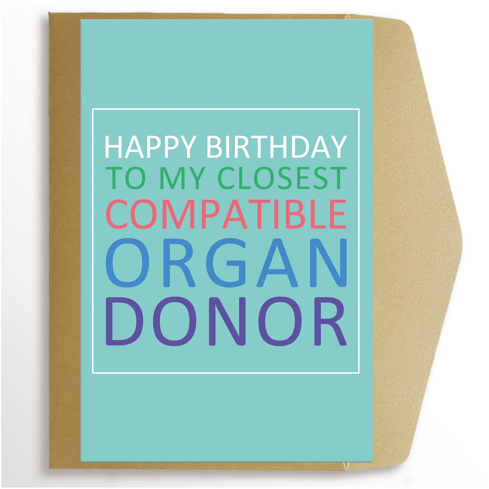 Spercy Funny Brother Sister Birthday Card, Happy Birthday Card for Siblings, Happy Birthday to My Closest Compatible Organ Donor