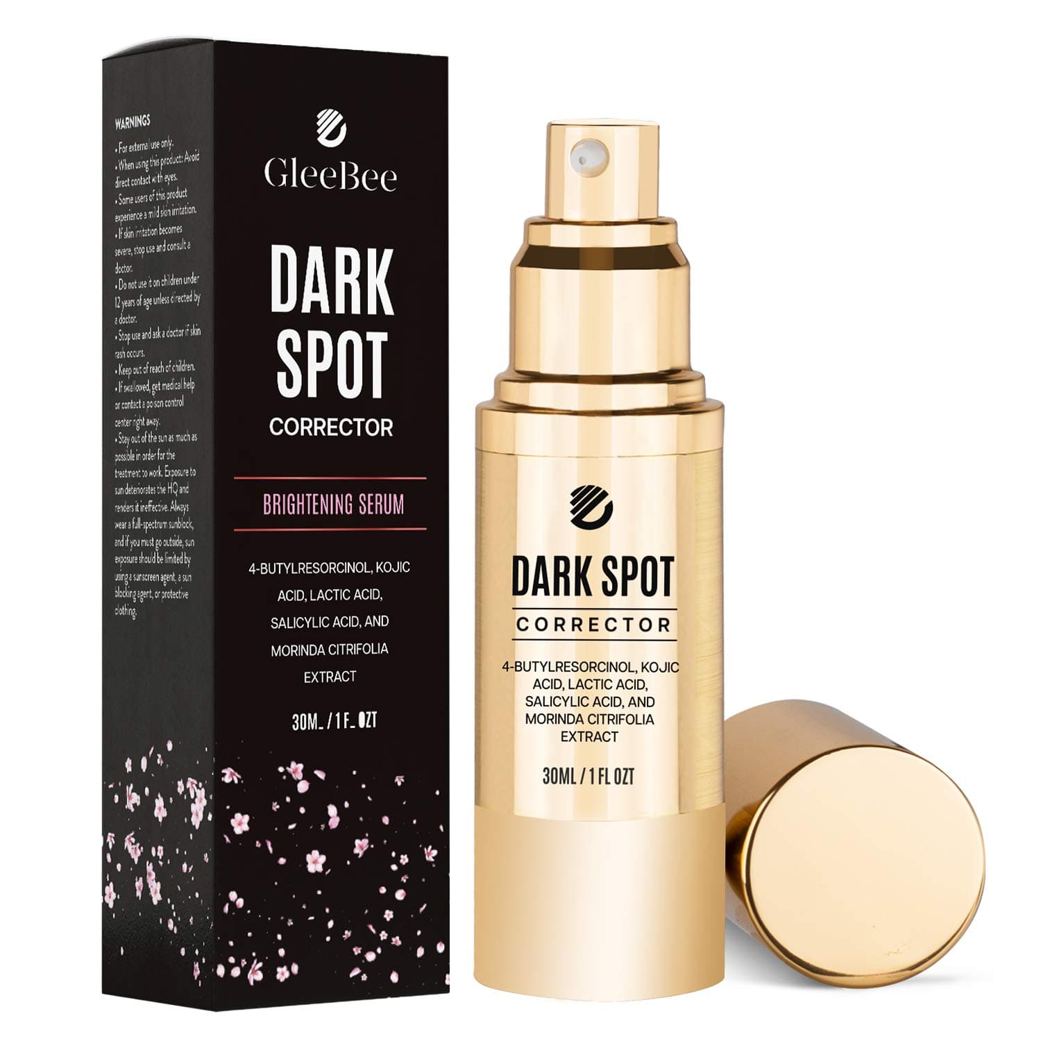 GleeBee Dark Spot corrector For Face Body Effective Ingredients with 4-Butylresorcinol (better than 2% Hydroquinone), Kojic Acid, Lactic Acid and Salicylic Acid