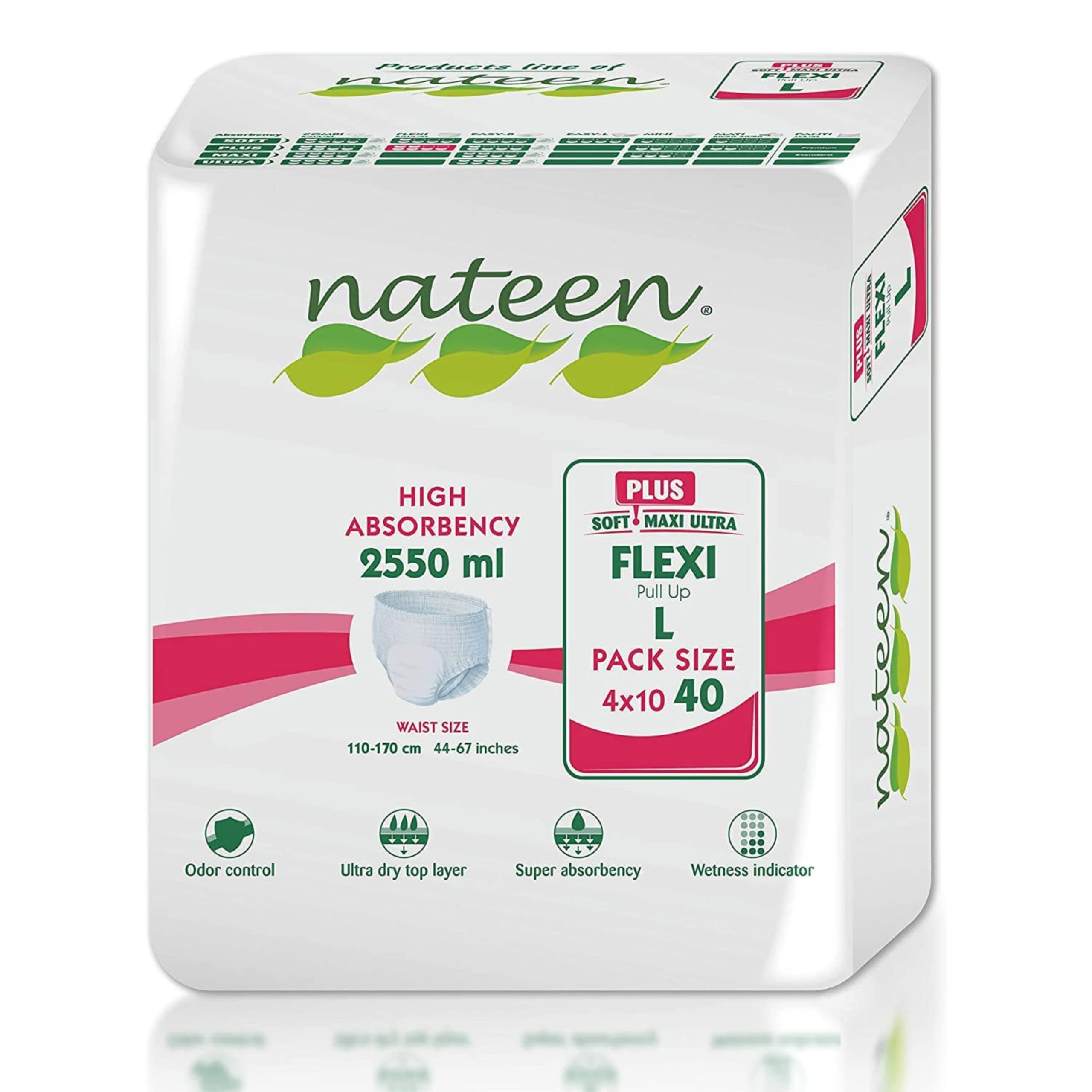 Tendercare Nateen - Adult Incontinence Pants - 40 Large Adult Day Plus Pull Up Pants - Disposable Pants for Men & Women - Discreet Incontinence Pants - 2550ml Absorbency