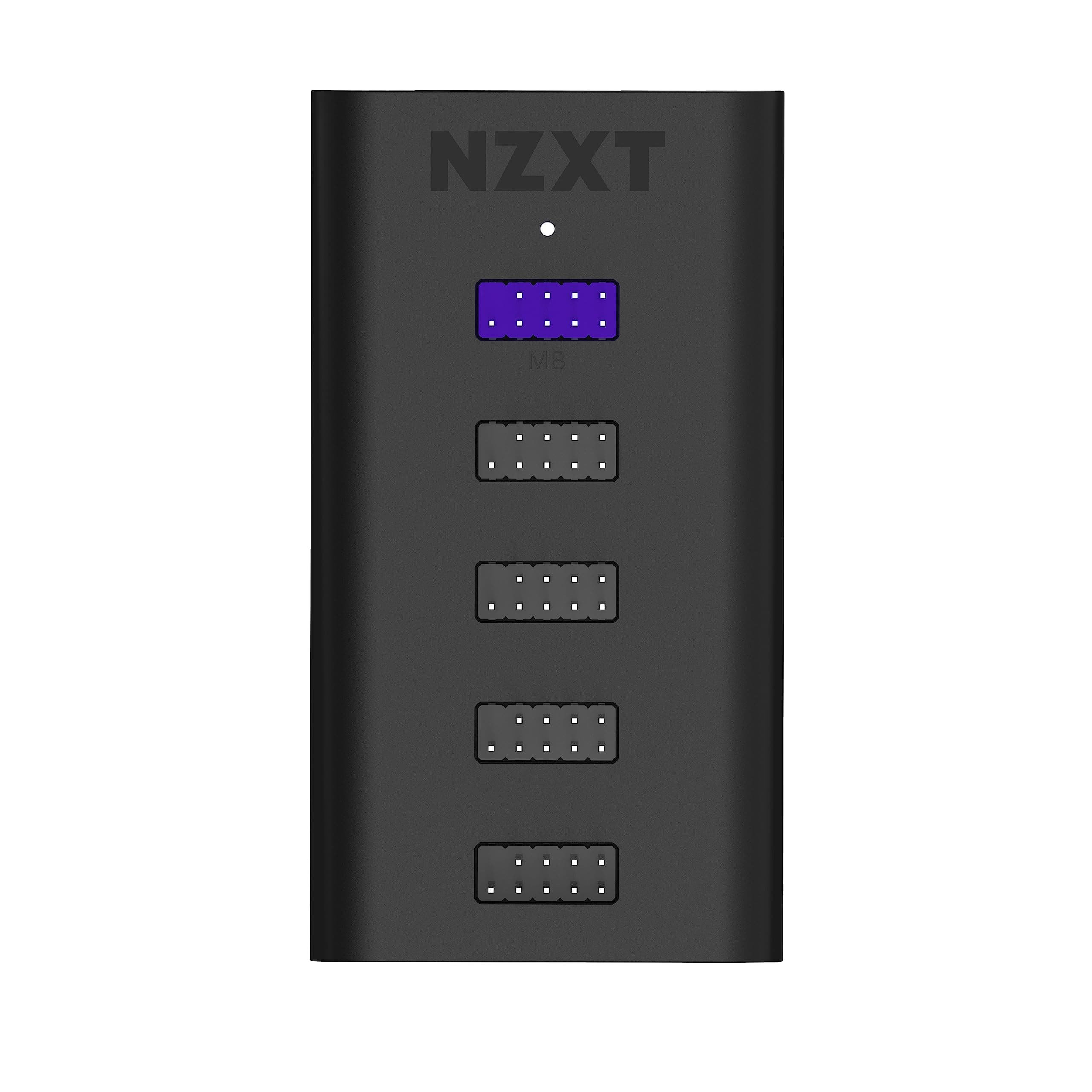 NZXT Internal USB Hub 3 - AC-IUSBH-M3-4 Internal USB 2.0 Ports - 3M Dual Lock Tapes - Magnetic Body - Plug and Play