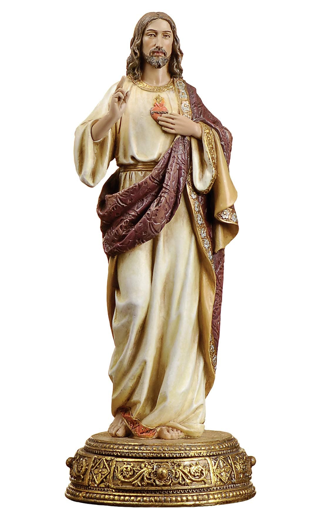 Joseph's Studio by Roman - Sacred Heart of Jesus Figure, Heavenly Protectors, Renaissance Collection, 10.25" H, Resin and Stone, Religious Gift, Decoration - 62817