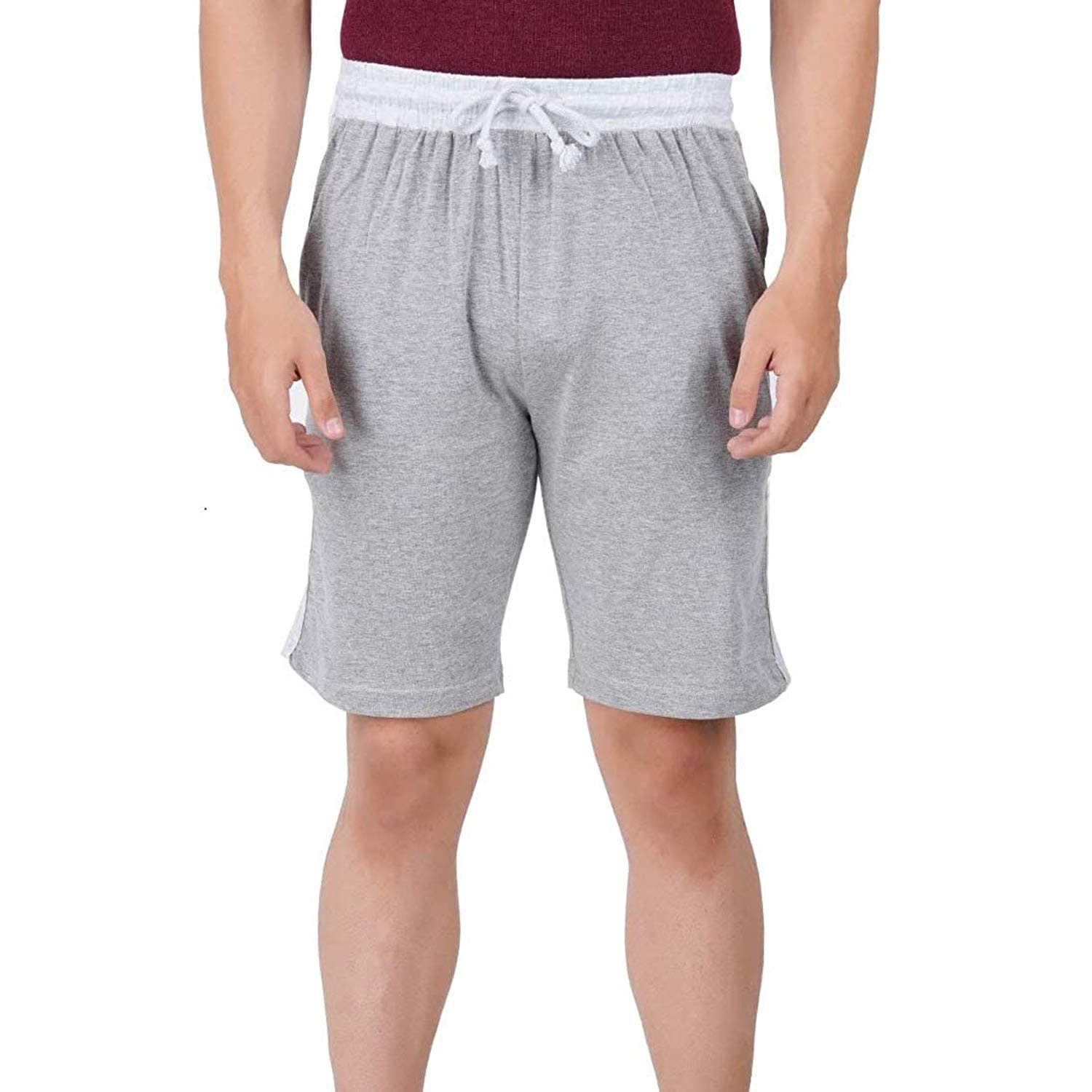 Pride Apparel Men's 100% Cotton Ultra Soft Bottom Lounge Casual Comfort Sleep Shorts with Pockets