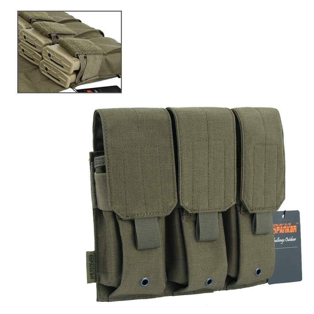 EXCELLENT ELITE SPANKER Tactical Molle Single/Double/Triple Mag Pouch for M4 M14 M16 AR15 AR10 G36 Magazine Holds 2 Mags