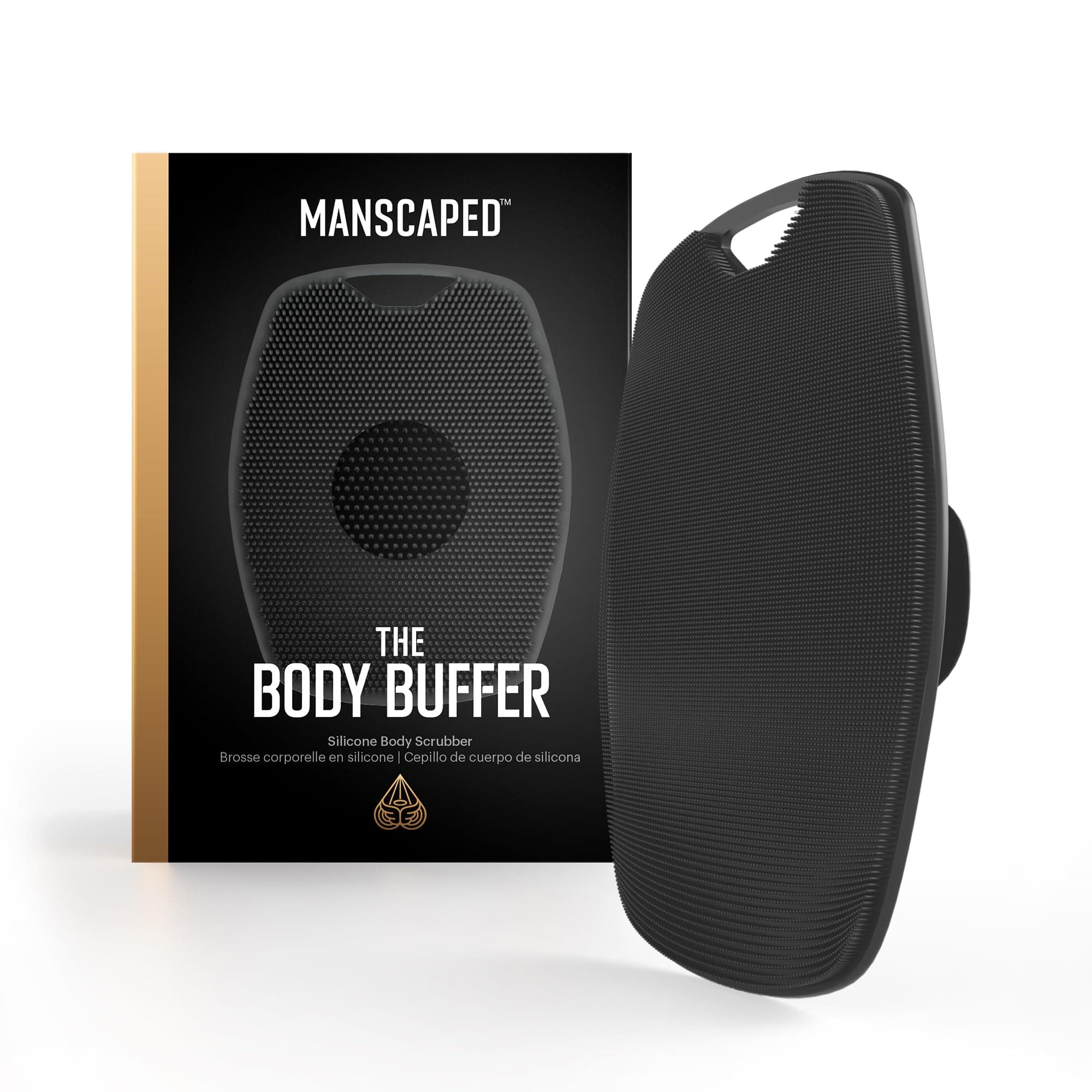 MANSCAPED ® The Body Buffer Premium Silicone Scrubber for Nourishing, Cleaning & Exfoliating Your Skin - Lather Boosting Bristles with Ergonomic No-Slip Handle, Long-Lasting & Easy to Clean (1-Pack)