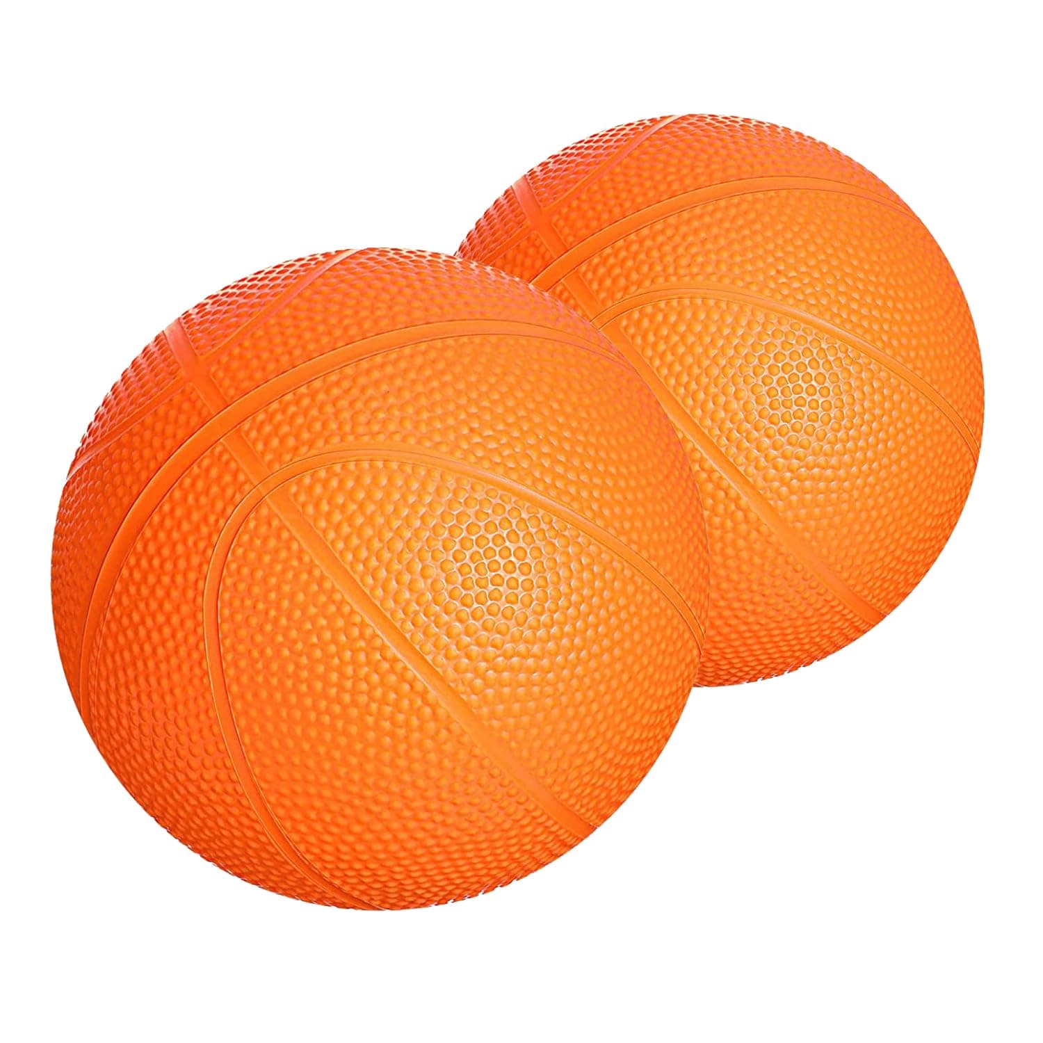 Set of 2 Kids Basketball - 6 Inch Mini Rubber Ball for Little Tikes - Toddler Balls for Indoor/Outdoor Play - Ideal Gift Toy for Boys - Lightweight and Soft Replacement Toys (Orange)