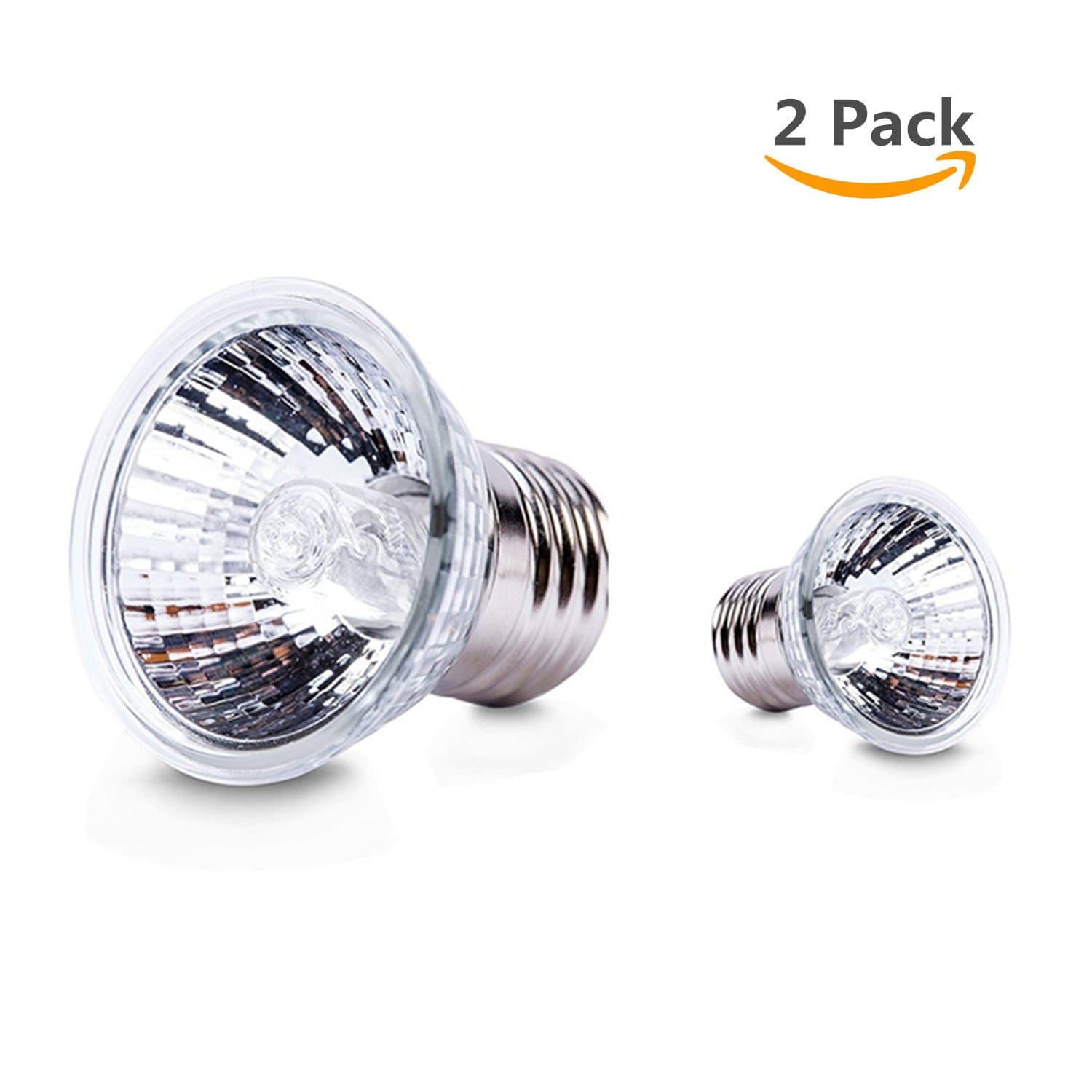 UVB Light UVA Bulb Basking Spot Lamp 110V/50W Full Spectrum Aquarium Turtle Heat Lighting 2 Pack