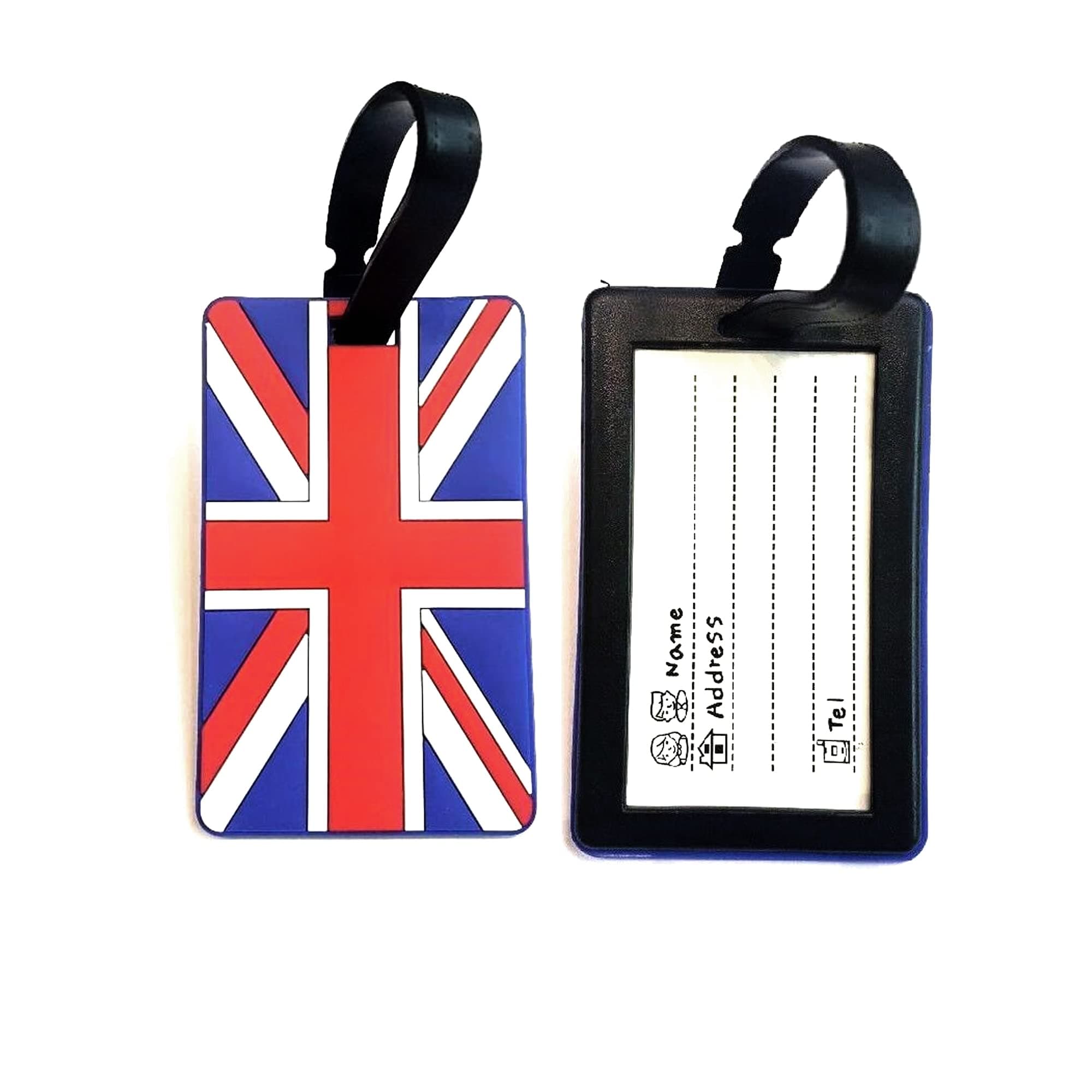 SystemsElevenSystemsEleven Luggage Tag Strap Address Label Name Suitcase Luggage Tags Travel ID Bag Tag Silicone Luggage Tag with Name Perfect to Spot Luggage Travel Accessories Tags Set