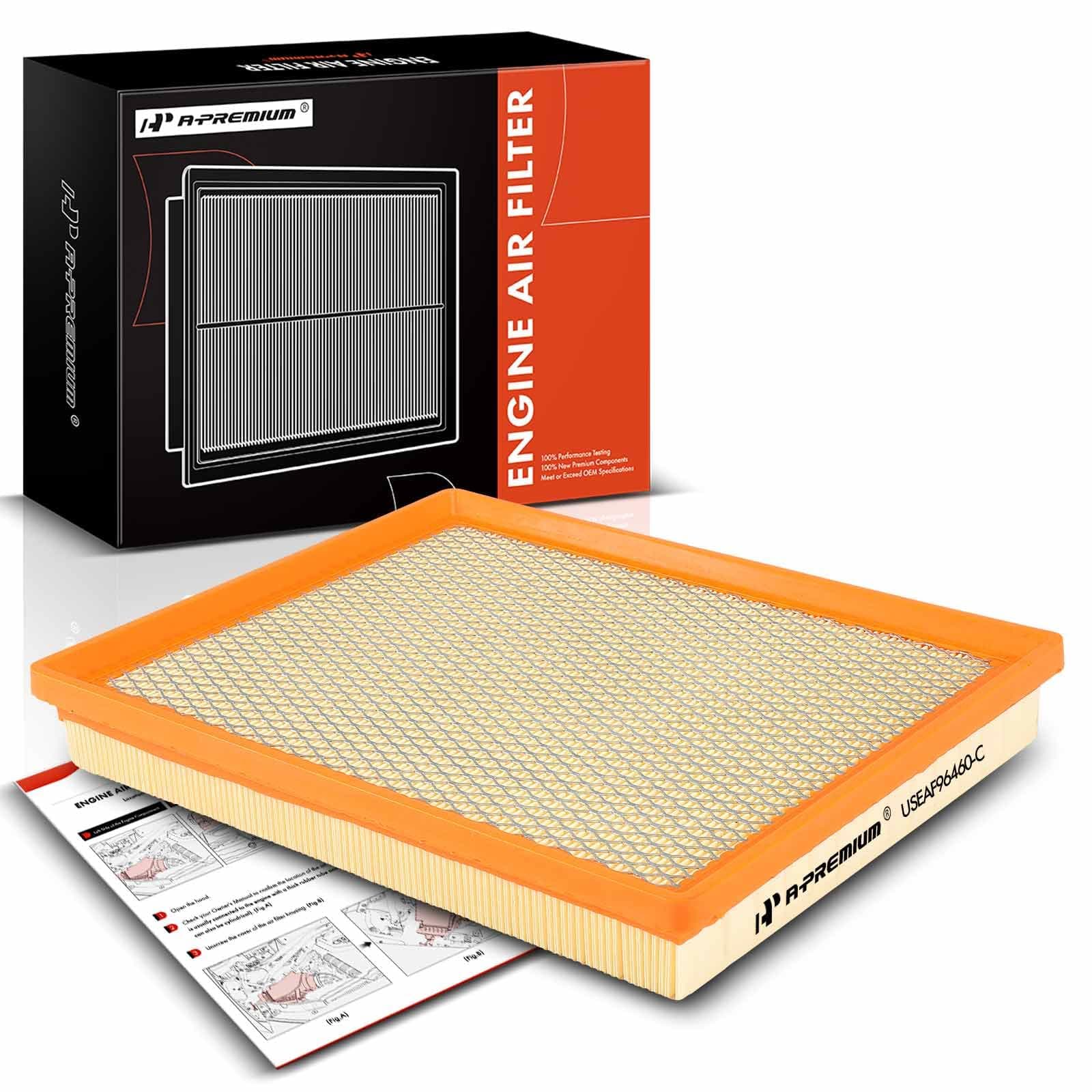 Engine Air Filter Compatible with Saab 9-3 2004-2011, 9-3 2006-2009, 9-3X 2010-2011, 2.0L 2.8L, Replace# 12786800, 55557597