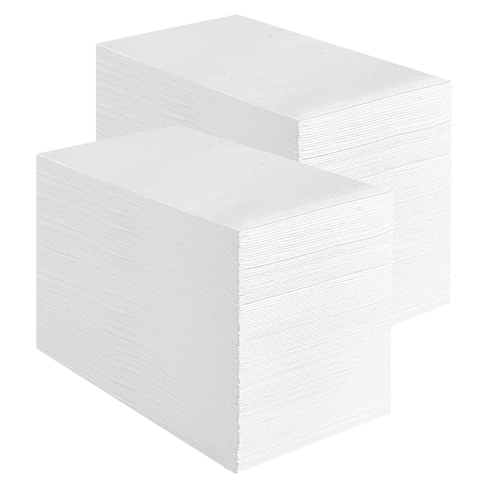 Vplus 400 Pack Premium Quality Guest Towels Disposable Dinner Napkins Soft, Absorbent, Party Napkins for Dinners or Catering Events，and Everyday Use (White, 400)