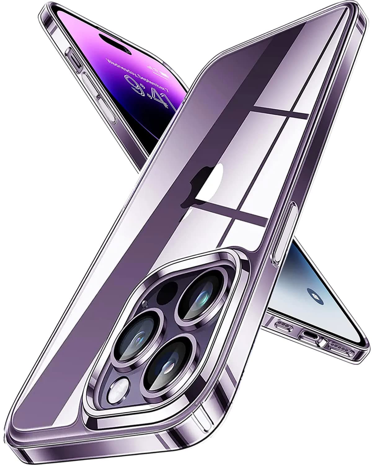 Amozo for iPhone 14 Pro Back Case Cover | Ultra Hybrid Transparent Camera and Drop Protection Back Case Cover for iPhone 14 Pro - (Polycarbonate|Clear)