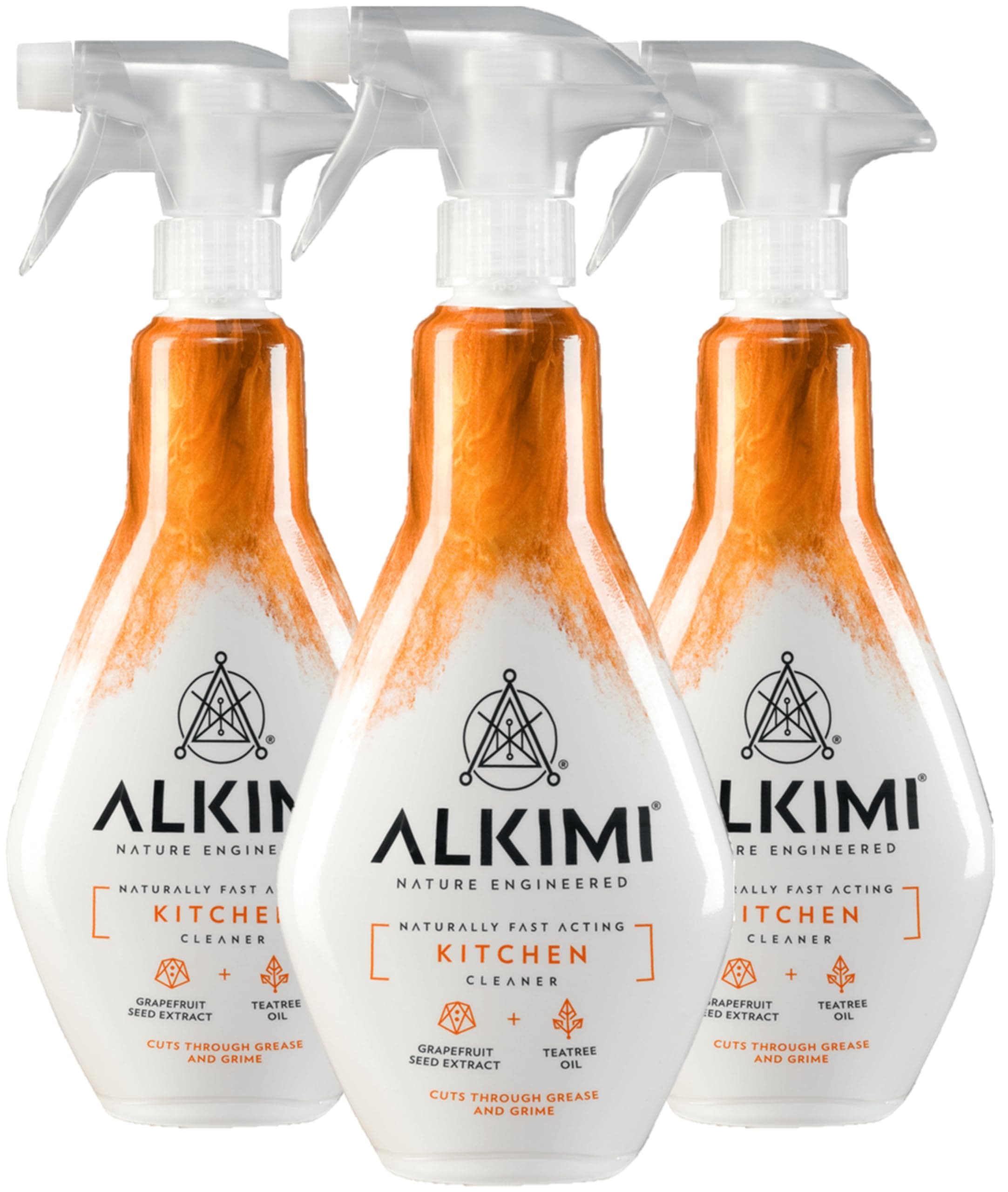 Kitchen Cleaning Spray, Pack of 3 – Powerful Cleaning, No Harsh Chemicals, with Natural Grapefruit Seed Extract & Tea Tree Oil