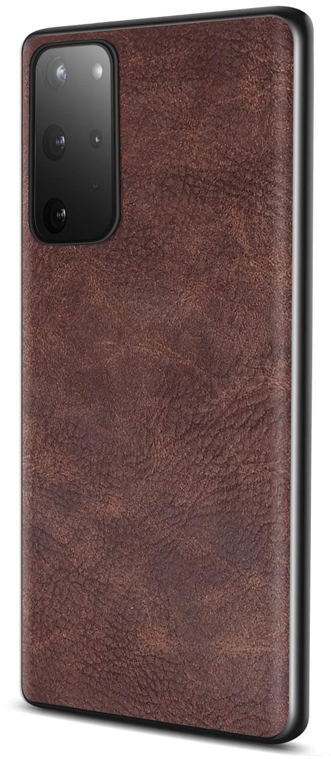 SALAWAT Galaxy S20 Plus Case, Slim PU Leather Vintage Shockproof Phone Case Cover Lightweight Soft TPU Bumper Hard PC Hybrid Protective Case for Samsung Galaxy S20 Plus 6.7inch 2020 (Dark Brown)