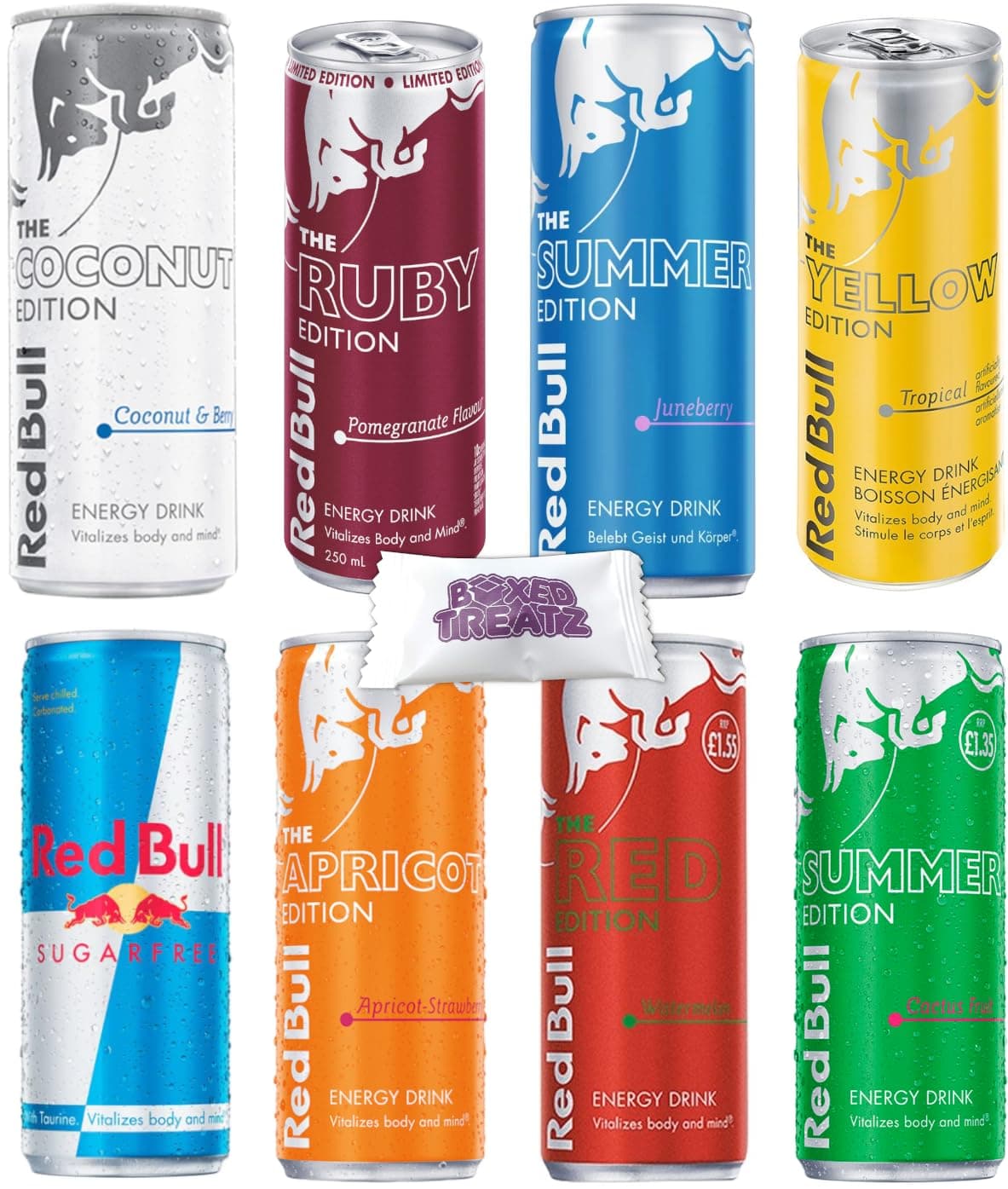 Red Bull Summer Edition - Pack Of 12x250ml - Customise Your 12-Pack, 2pcs Each, 6 Flavours - Boxed Treatz