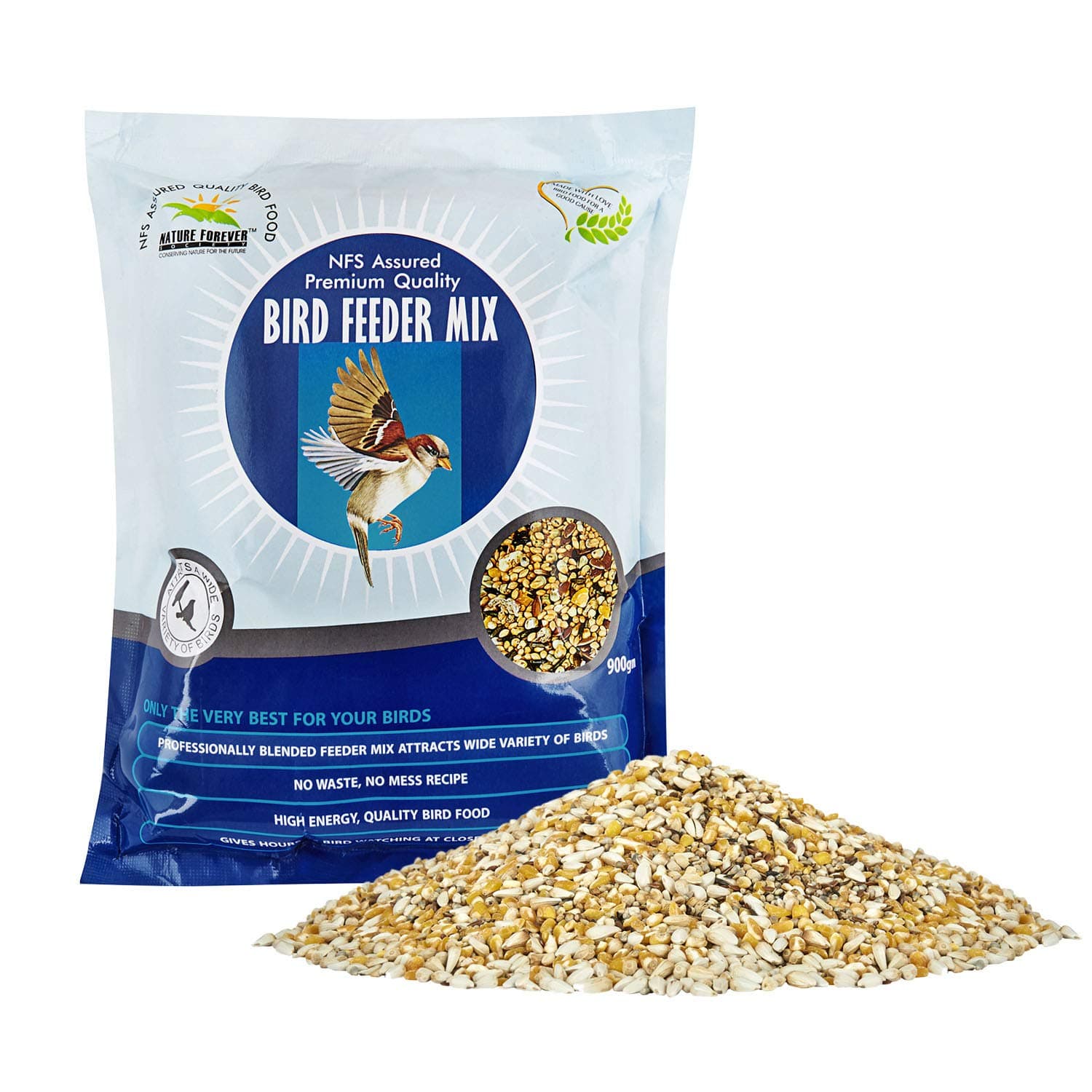 Bird Seeds Feeder Mix For All Life Stages, Millet, 900g, 1 Piece, All breed sizes