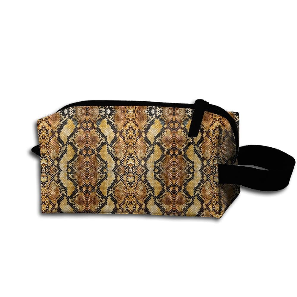Rattlesnake Skin Portable Storage Pouch Bag Handbag
