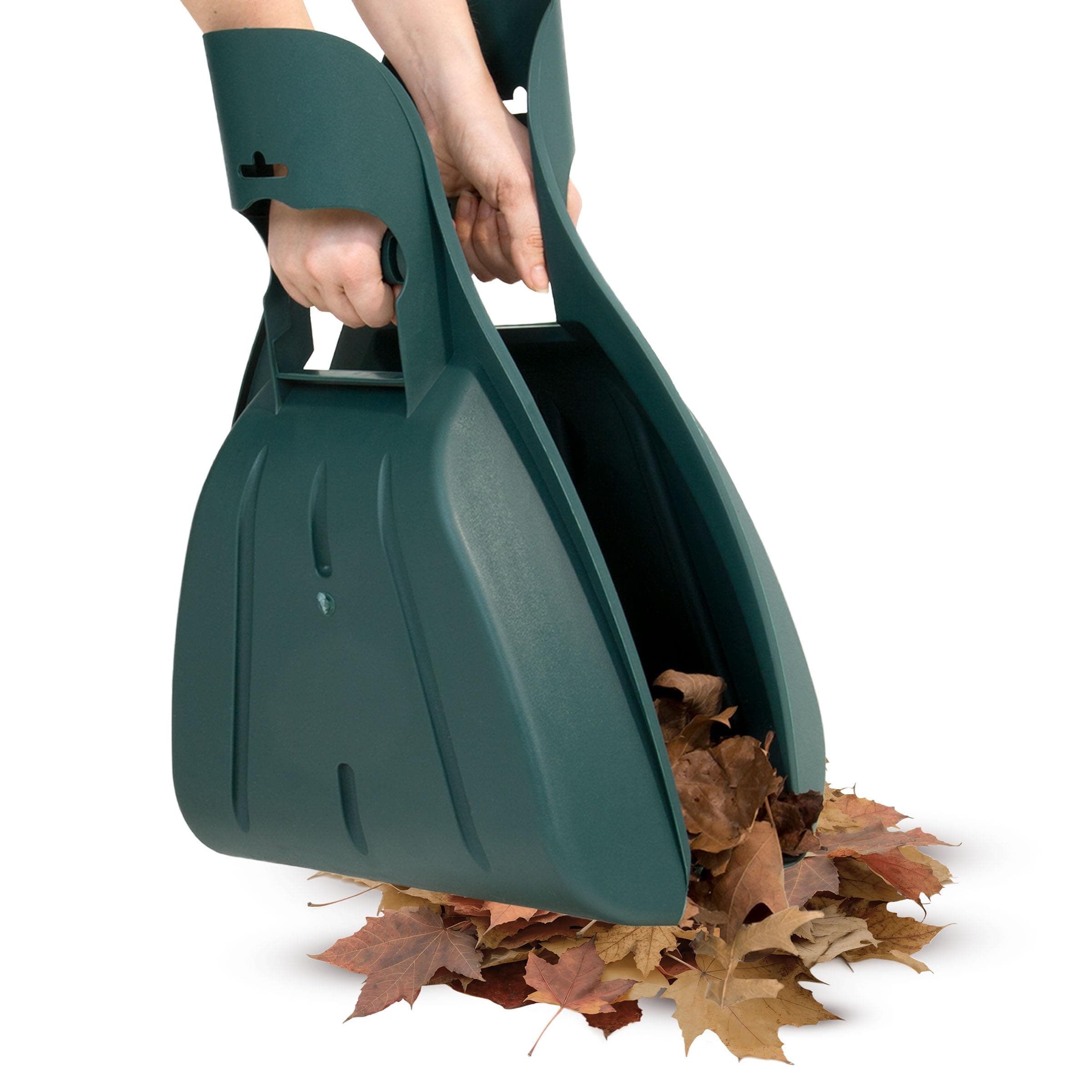 Leaf Scoops Hand Rakes - Lightweight, Durable Grabber Tool for Scooping Up Leaves, Spreading Mulch, Gardening, and Yard Work by Pure Garden (Green)