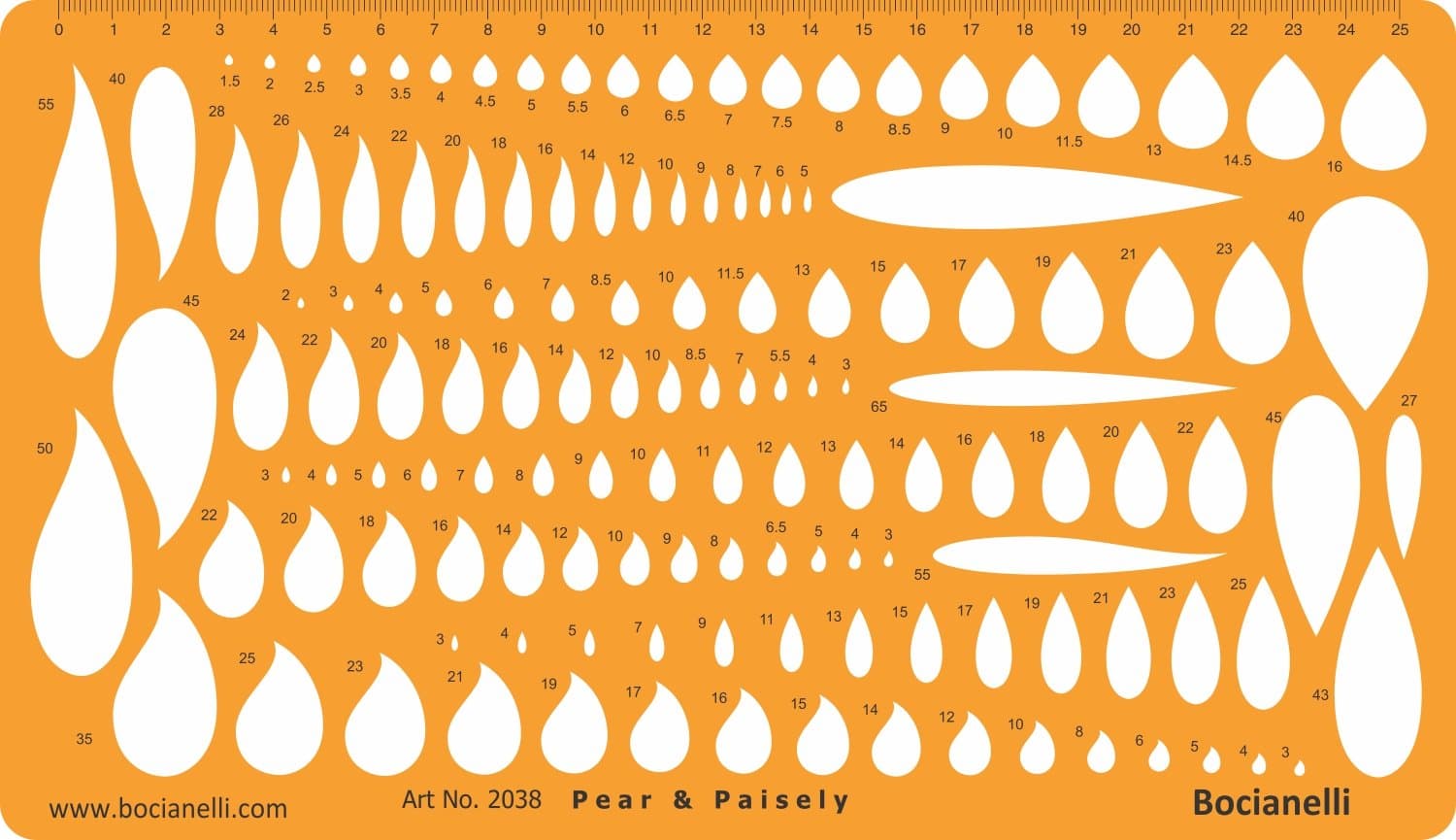 Jewellery Jewelry Art Craft Design Drawing Drafting Template Stencil - Pear and Paisley Shapes