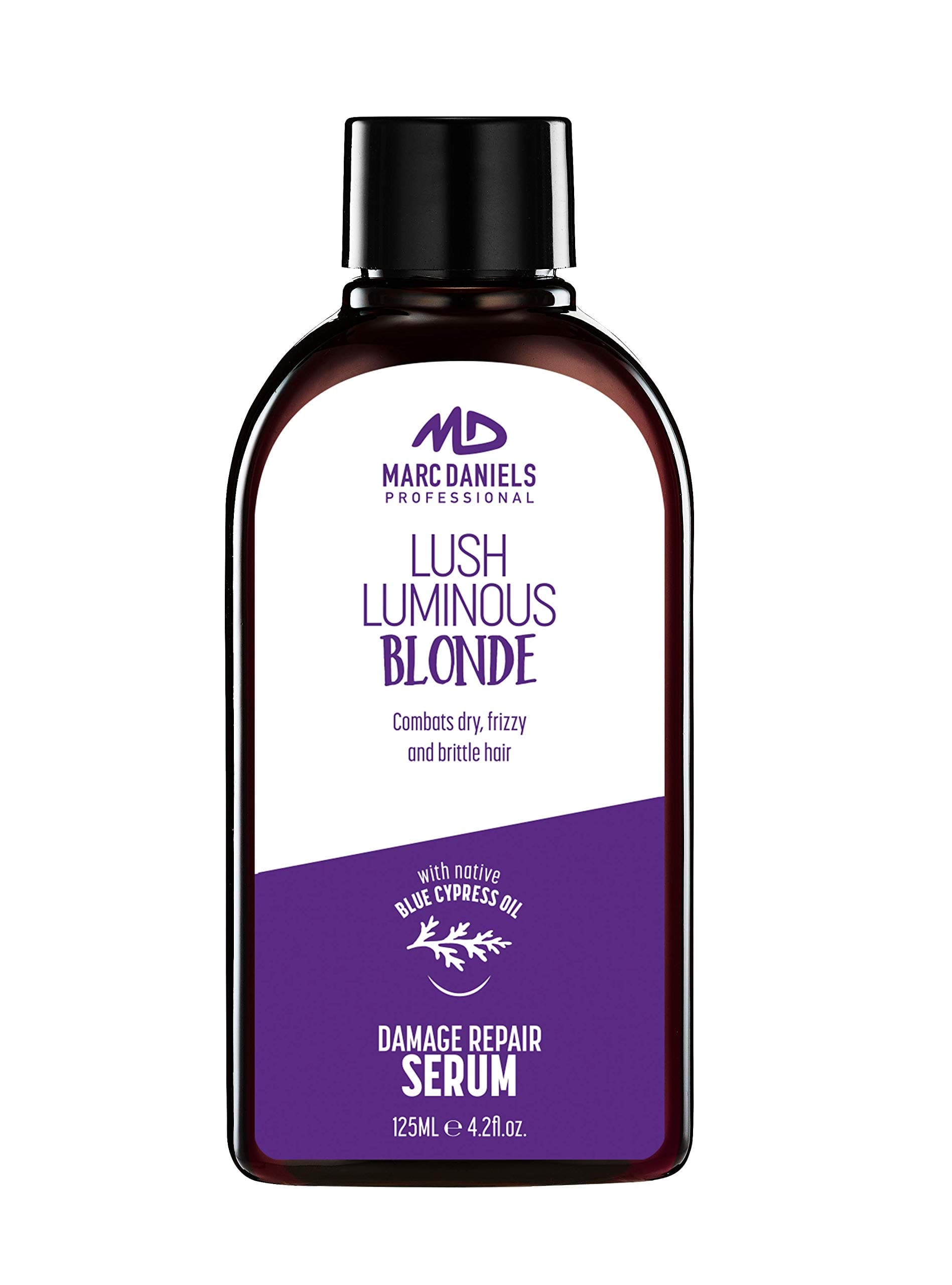 Purple Hair Repair Serum Treatment. Neutralize Brassy Yellow Tones, Detangle & Defreeze. For Blonde, Color Treated, Gray Hair. Blue Cypress and Moroccan Argan Oil