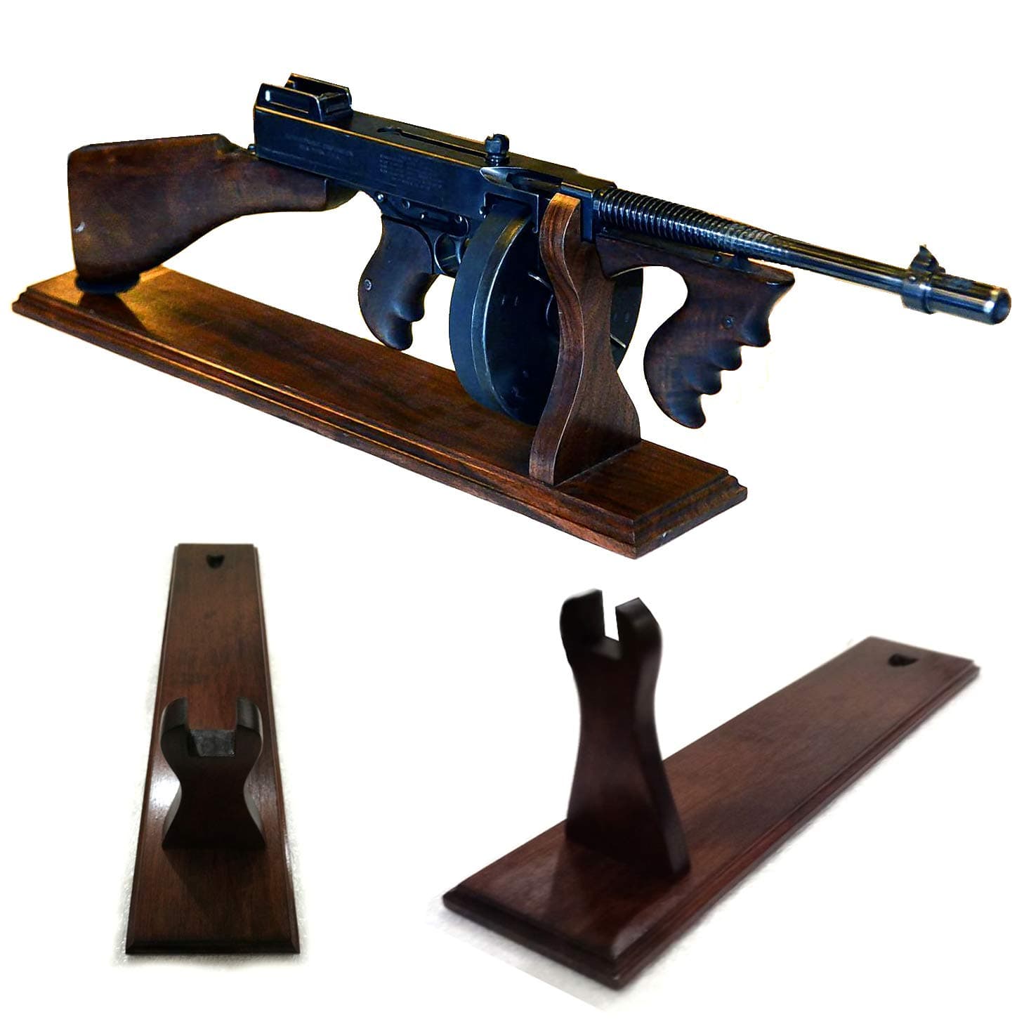 Bokuto Stand for The Submachine Thompson (Tommy Gun) - Natural Wood (Hornbeam)