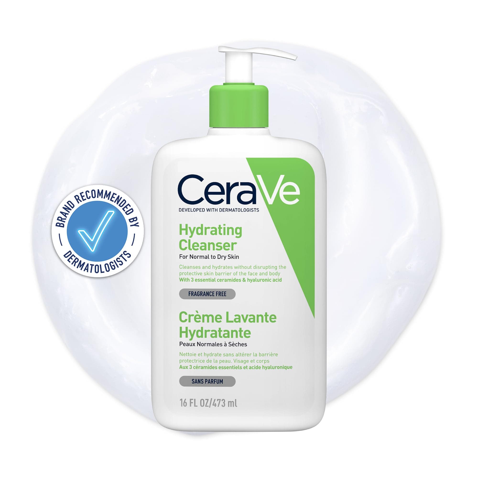 Hydrating Cleanser for Normal to Dry Skin 236 ml with Hyaluronic Acid and 3 Essential Ceramides