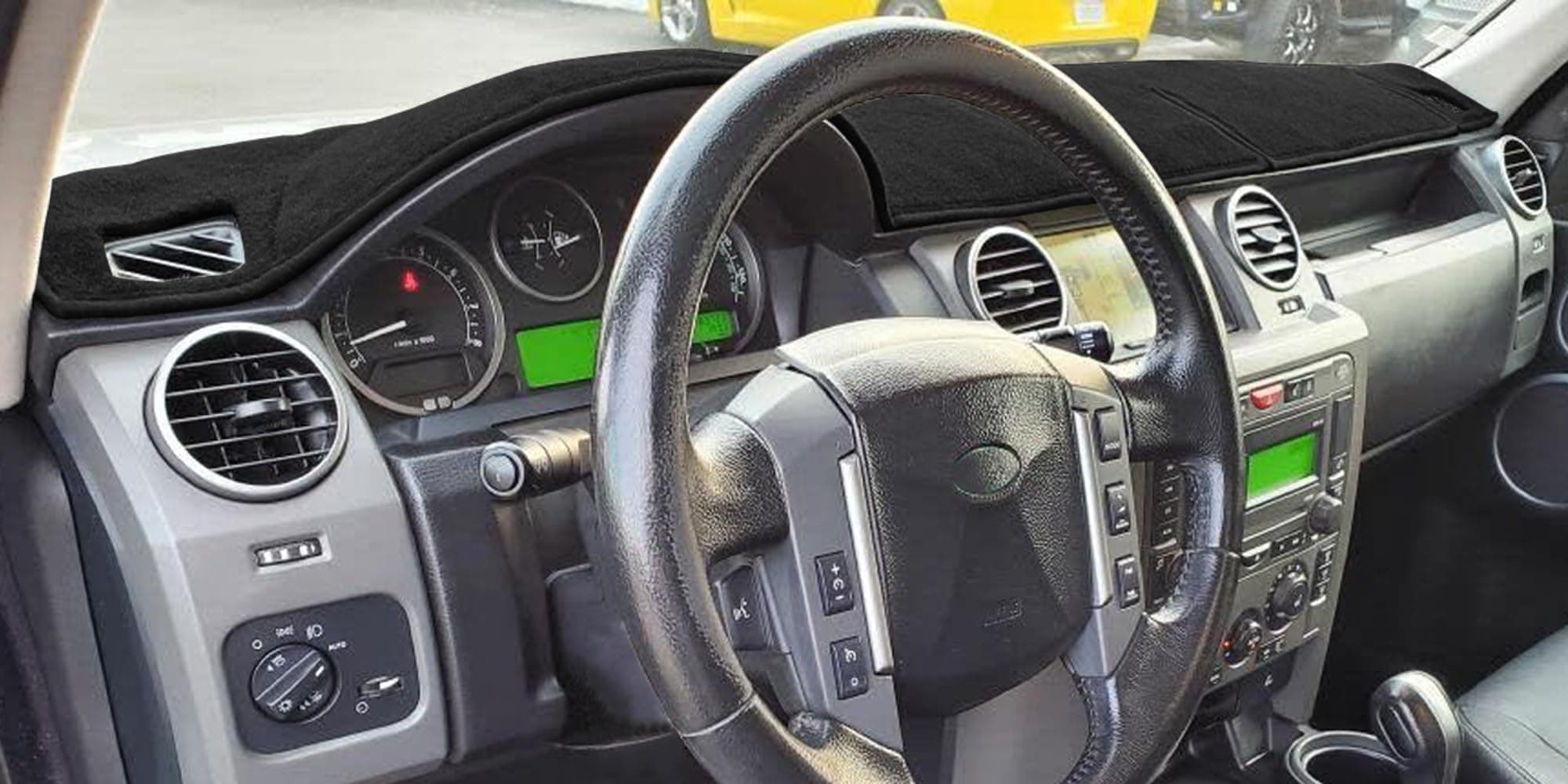 Dash Cover Mat Custom Fit for 2005-2009 Land Rover LR3 SE HSE/2010-2016 LR4 HSE/ 2005-2009 Range Rover Sport Supercharged HSE with Cutout for Sensor,Dashboard Cover Pad Carpet (Black) J32