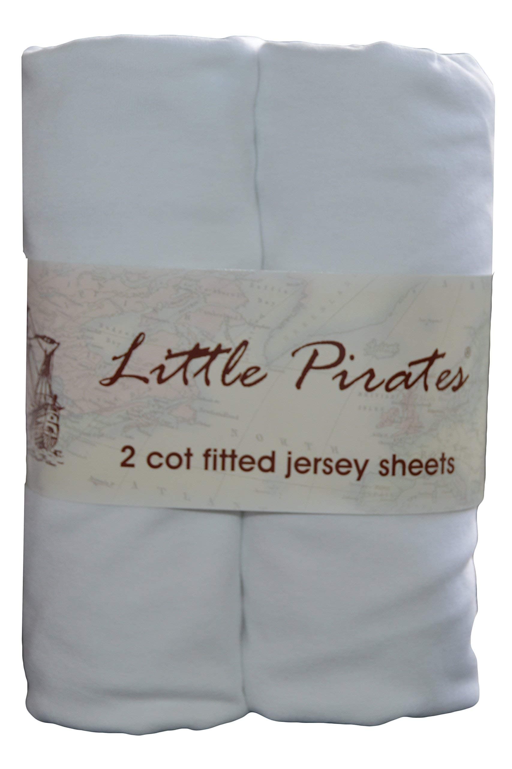 2 x Baby Cot Fitted sheet 60x120 100% Jersey Cotton - White