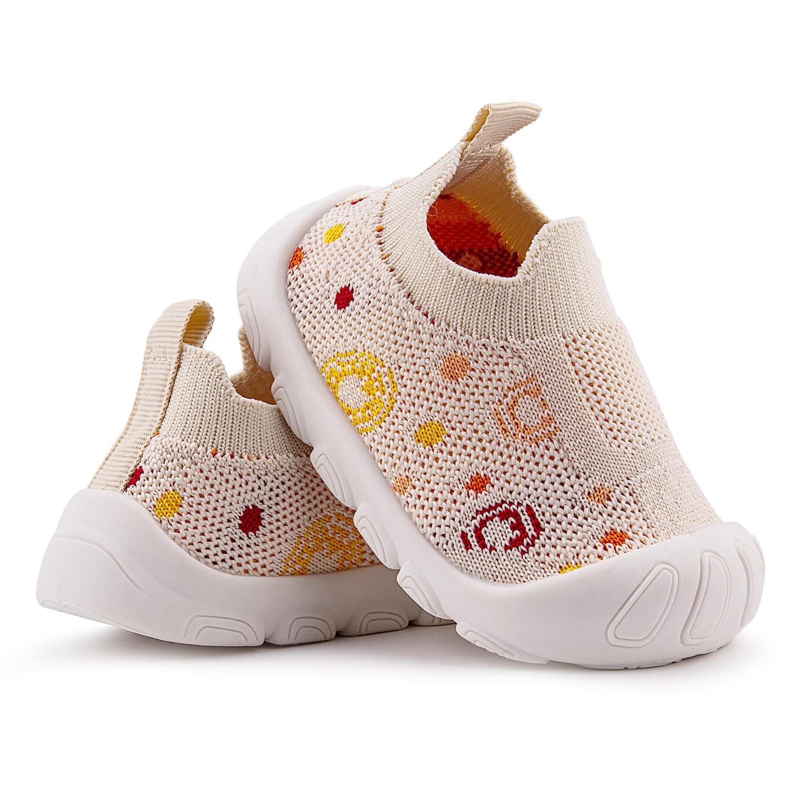 CharrostToddler Walking Non-Slip Lightweight Wide Shoes Baby Slip on Sock Sneakers Infant Mesh Knitted Elastic Soft Sole Boy Girls Tennis Running Walkers Outdoor&Indoor Casual Shoes