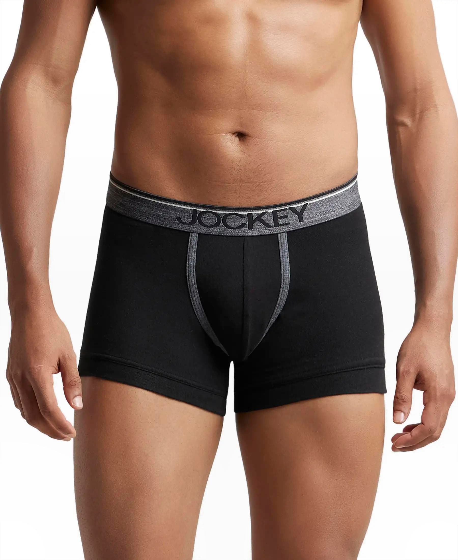 8015 Men's Super Combed Cotton Rib Solid Trunk with Ultrasoft Waistband
