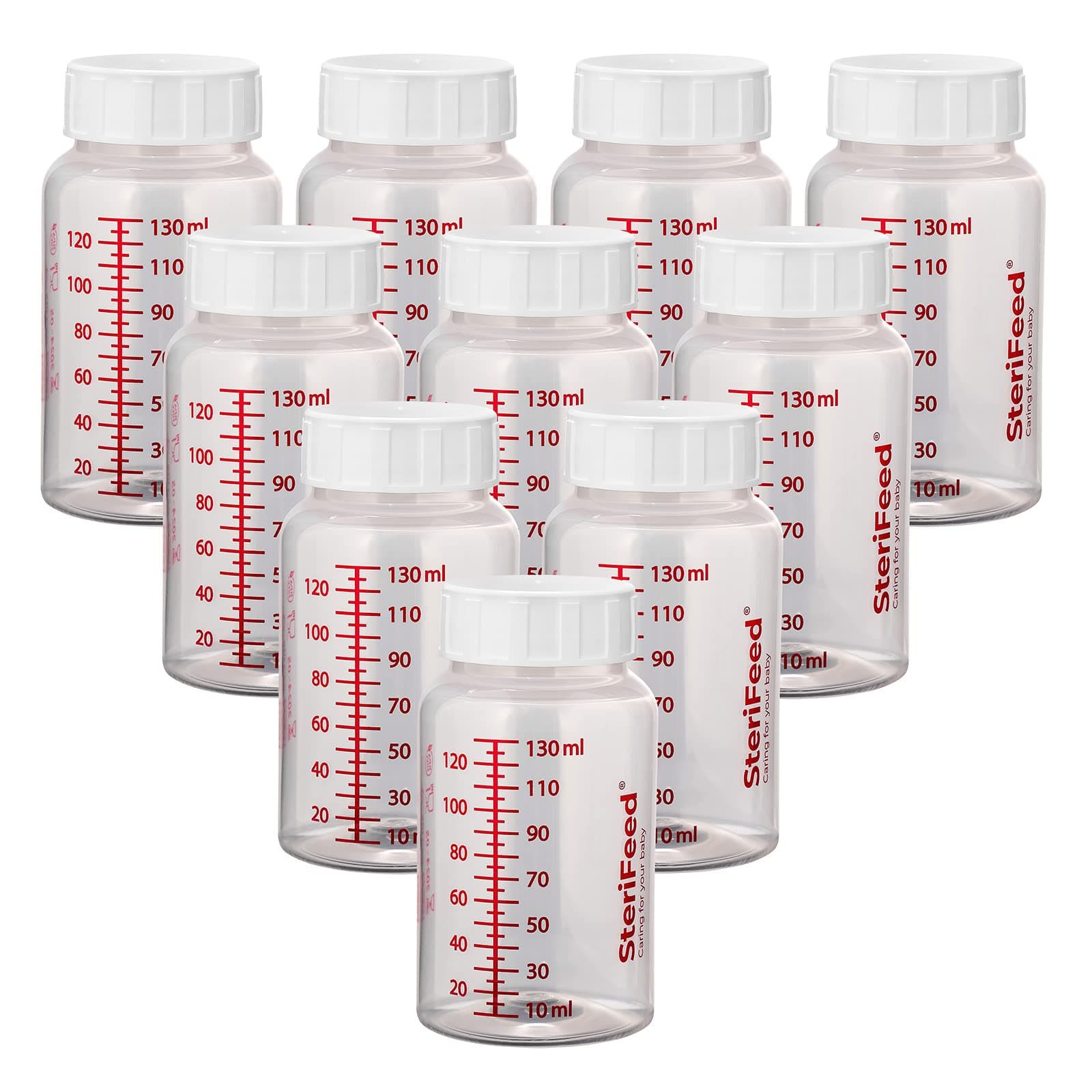 Baby Bottle, Reusable, Sterile, 130ml, Pack of 10