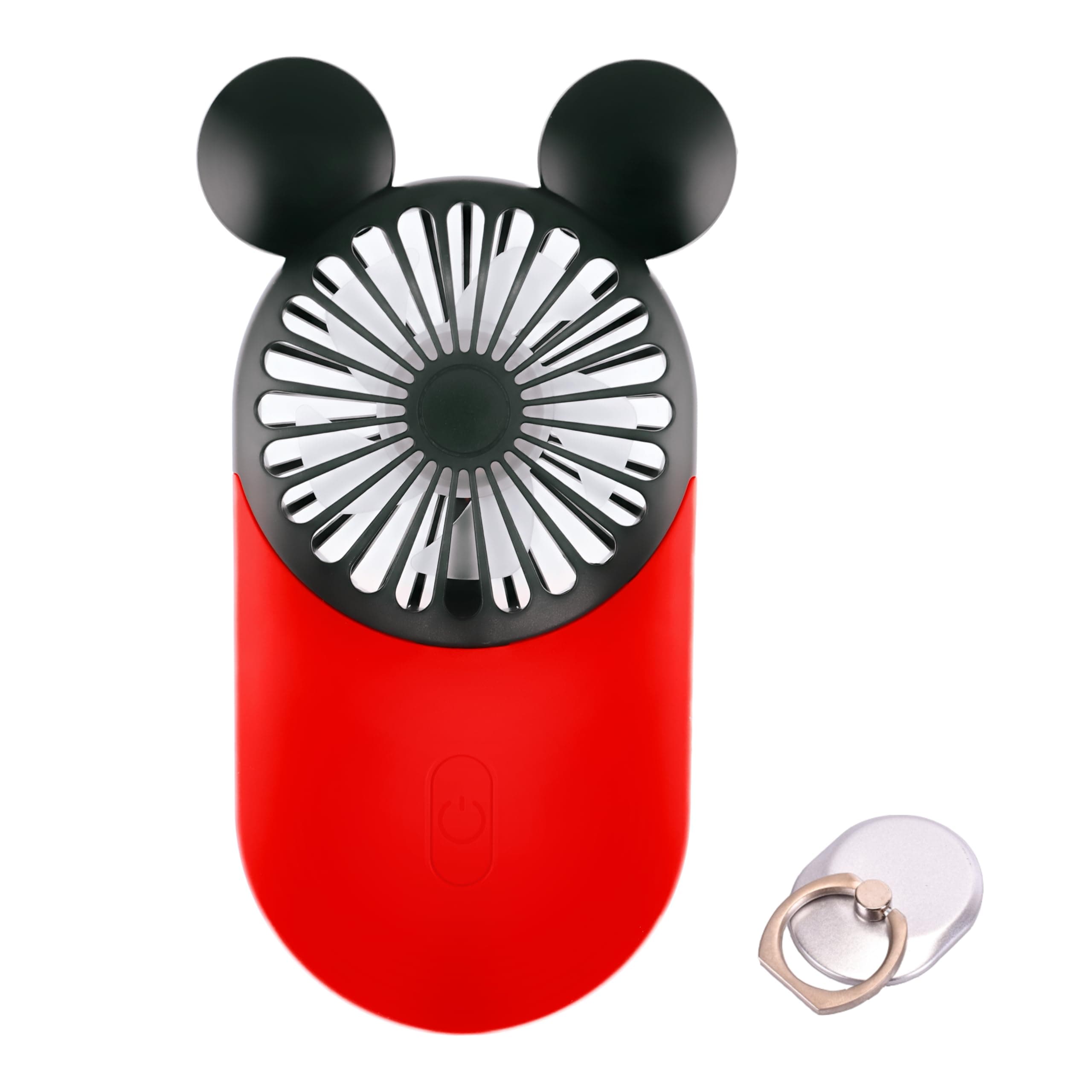 Cute Handheld Mini USB Fan, Rechargeable Portable Fan, 3 Adjustable Speeds and Wearable Accessories, Pocket Size for Indoor Or Outdoor Activities (Red)