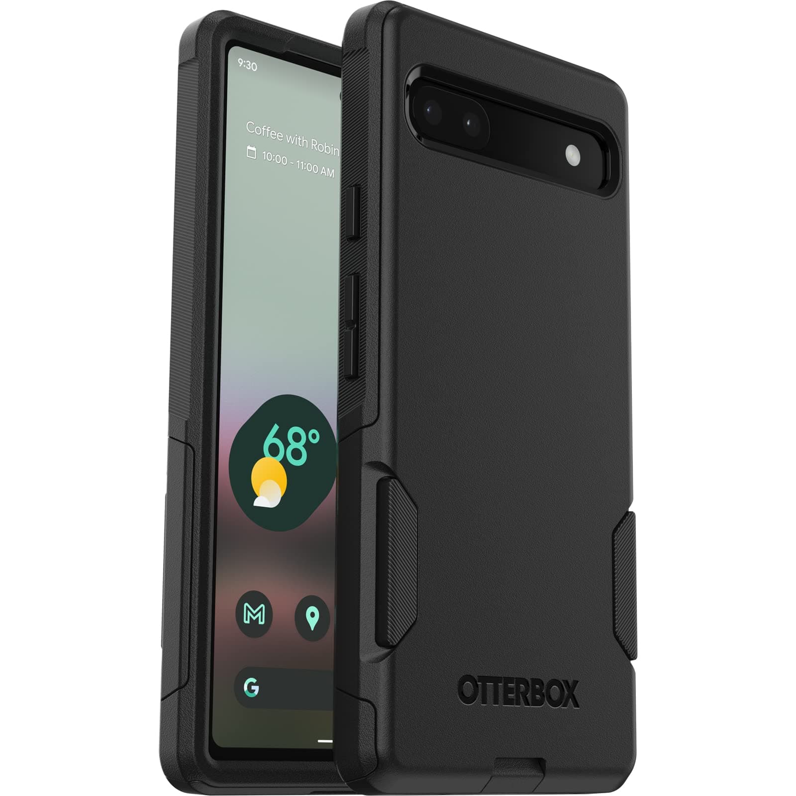 OtterBox Google Pixel 6A Commuter Series Case - Black, Slim & Tough, Pocket-Friendly, with Port Protection