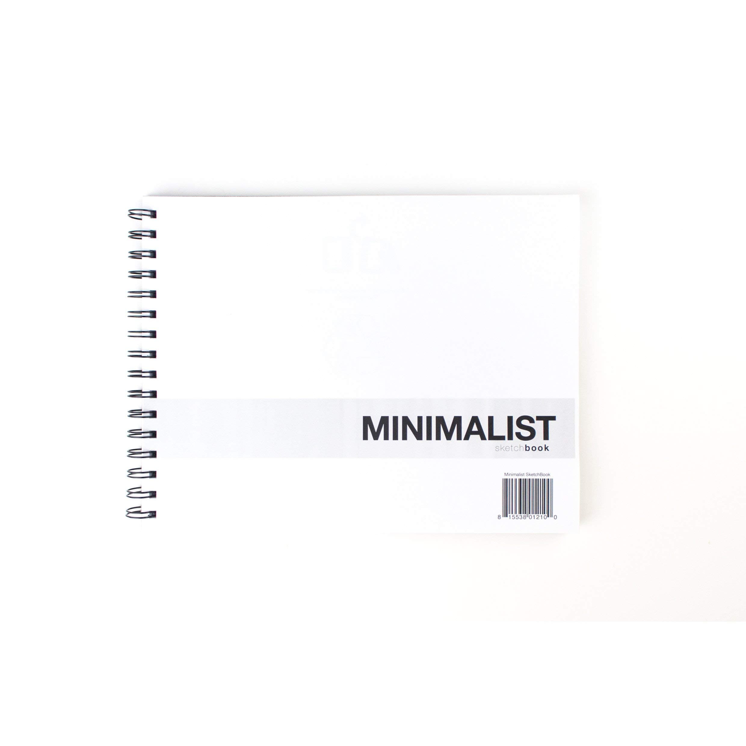 Action Publishing Minimalist Sketchbook (11" x 8.5") Crisp White Eco-Friendly Paper, 70 Blank Sheets