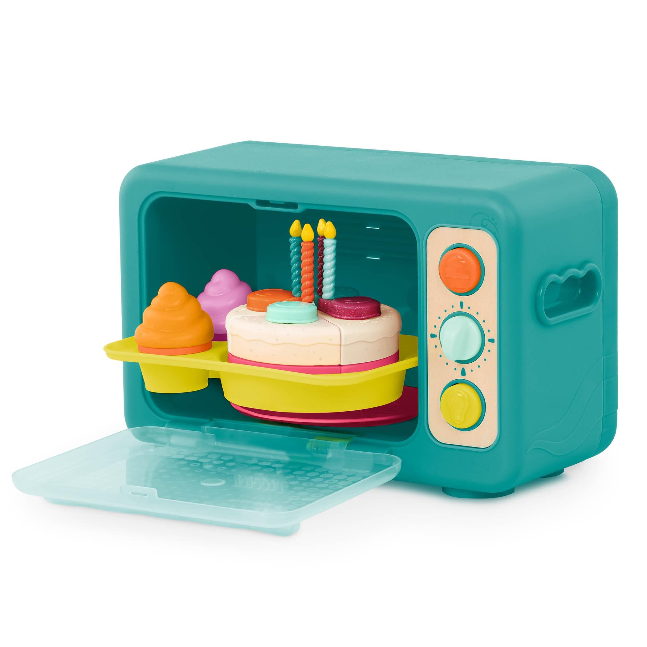 Play Oven Set – 22 Pieces Cake Baking Playset – Pretend Cupcake Decorating – Lights & Sounds – 3+ Years– Mini Chef – Bake – a – Cake Playset