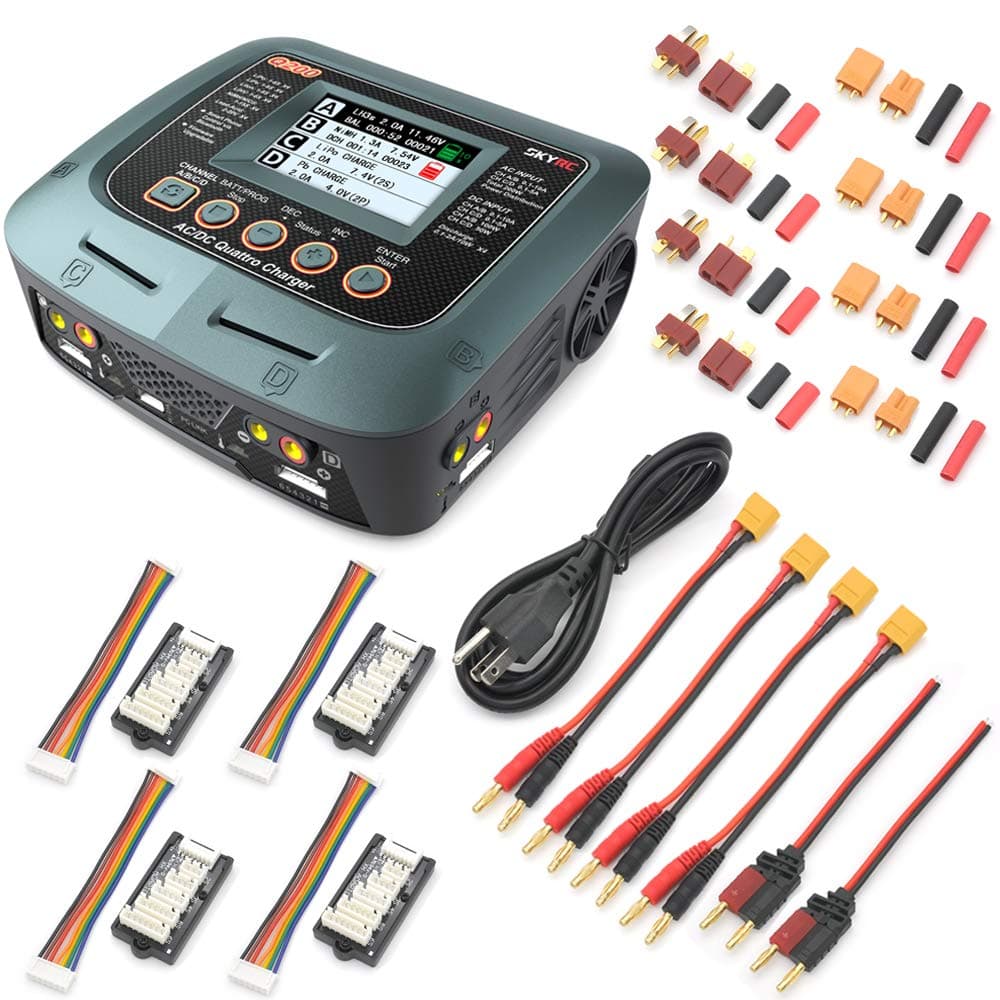 Q200 Quattro RC Lipo Battery smart Balance Charger/Discharger With LCD Display for 1-6s LiHV/Li-Fe/Li-lon/NiMH/NiCD