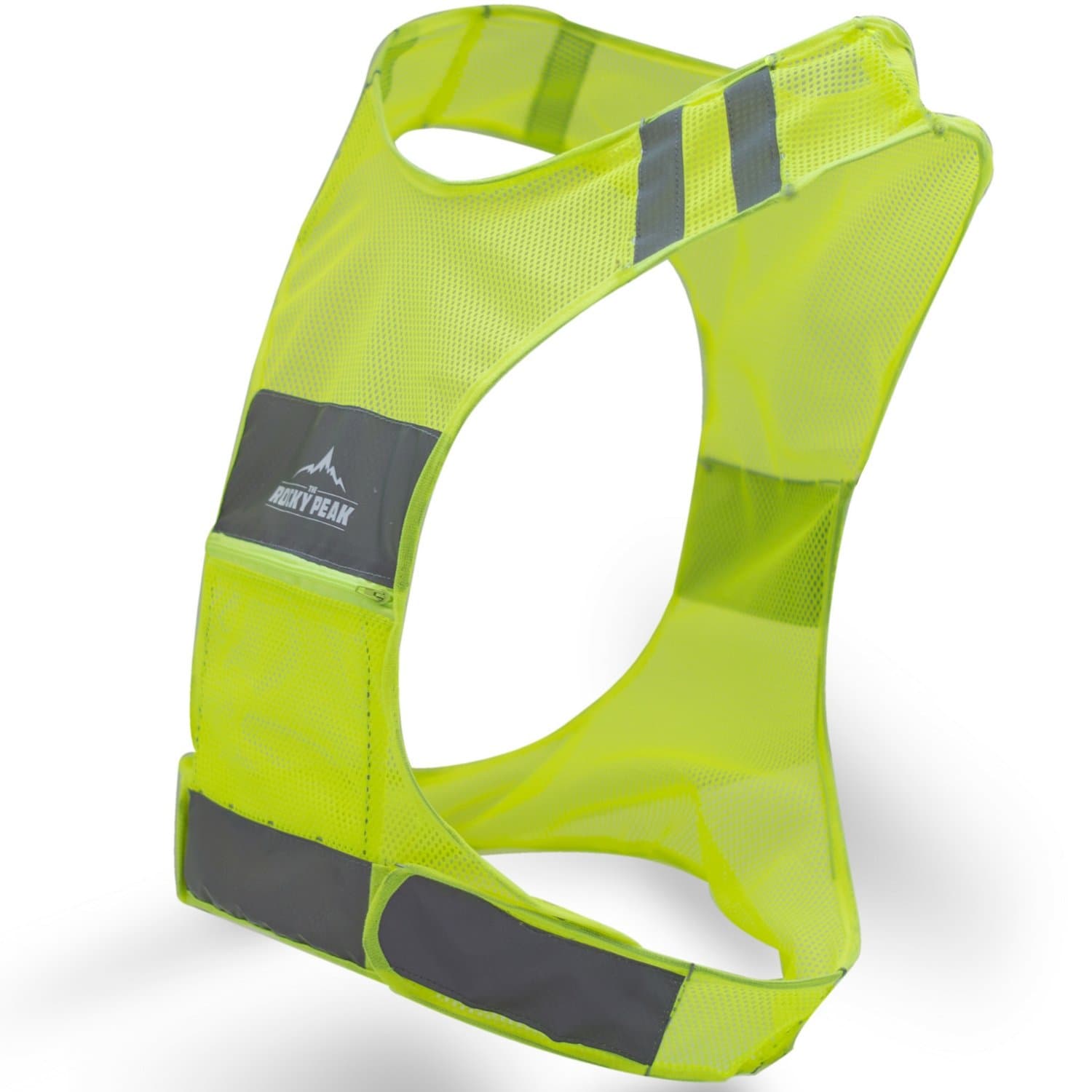 The Rocky Peak New Best Reflective Running Vest w/Pocket - #1 Recommended Safety Gear - Great for Biking, Cycling, Walking for Men & Women (Small-Large)