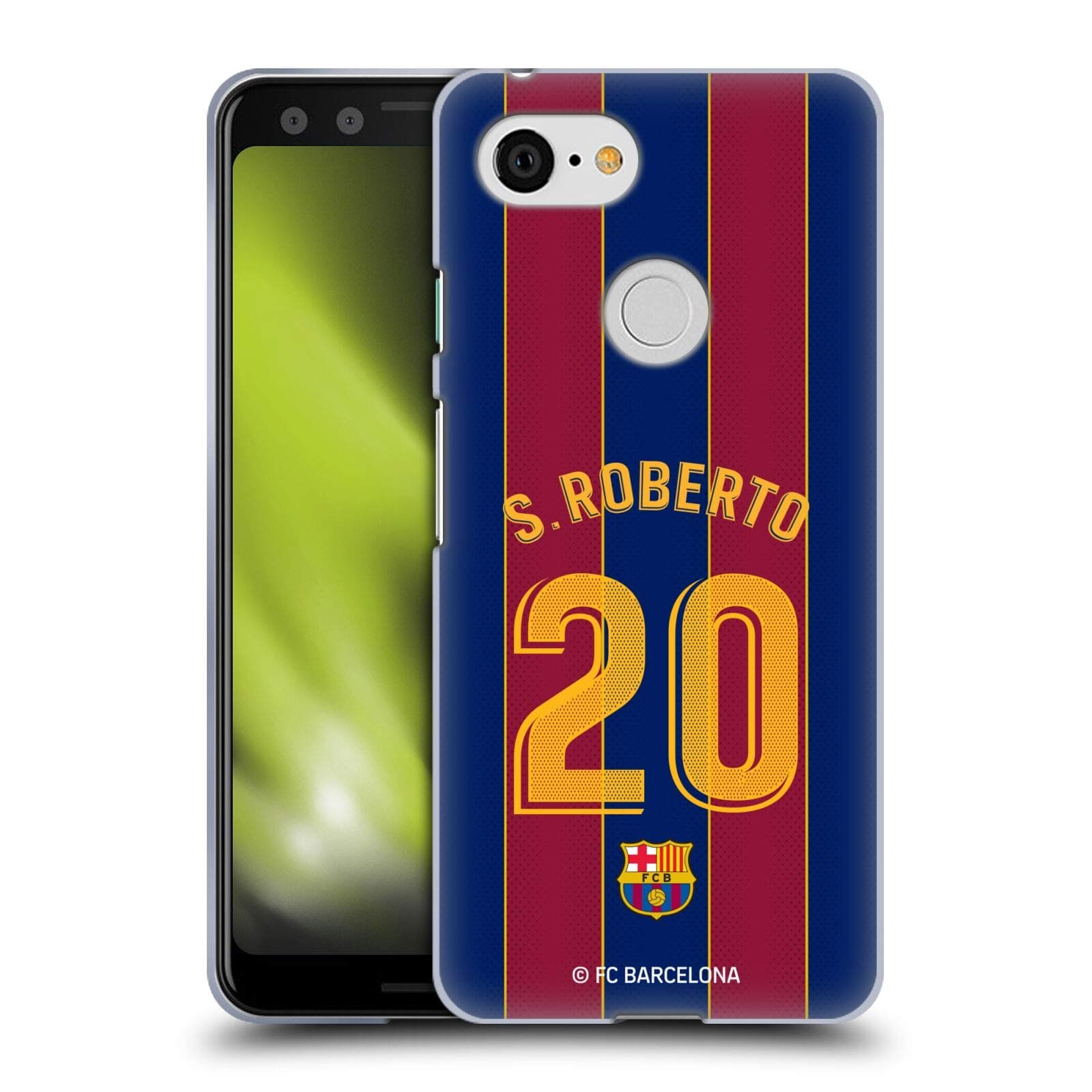 Head Case Designs Officially Licensed FC Barcelona Sergi Roberto 2020/21 Players Home Kit Group 2 Soft Gel Case Compatible With Google Pixel 3