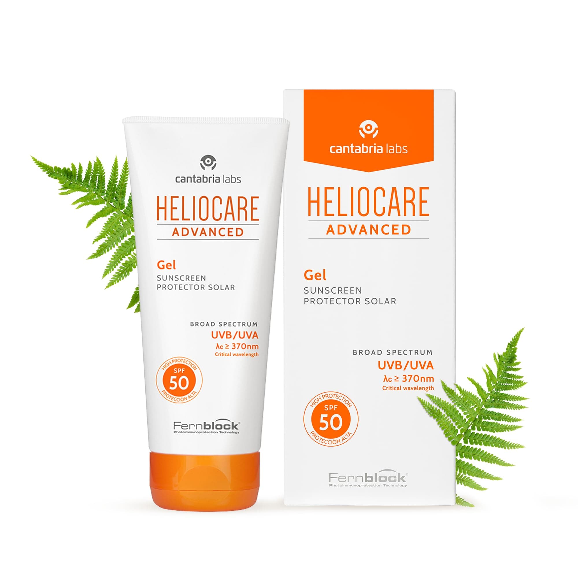 CANTABRIA LABS Heliocare Advanced Gel SPF 50 50ml / Lightweight Gel Sunscreen For Face/Daily UVA and UVB Anti-Ageing Sun Protection/Combination, Oily and Normal Skin Types