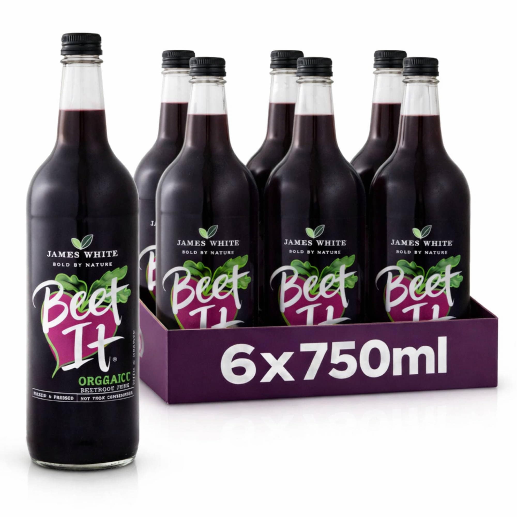 Organic Beetroot Juice 750ml Bottles - Vegan - Picked and Pressed - No Added Sugar (Pack of 6)
