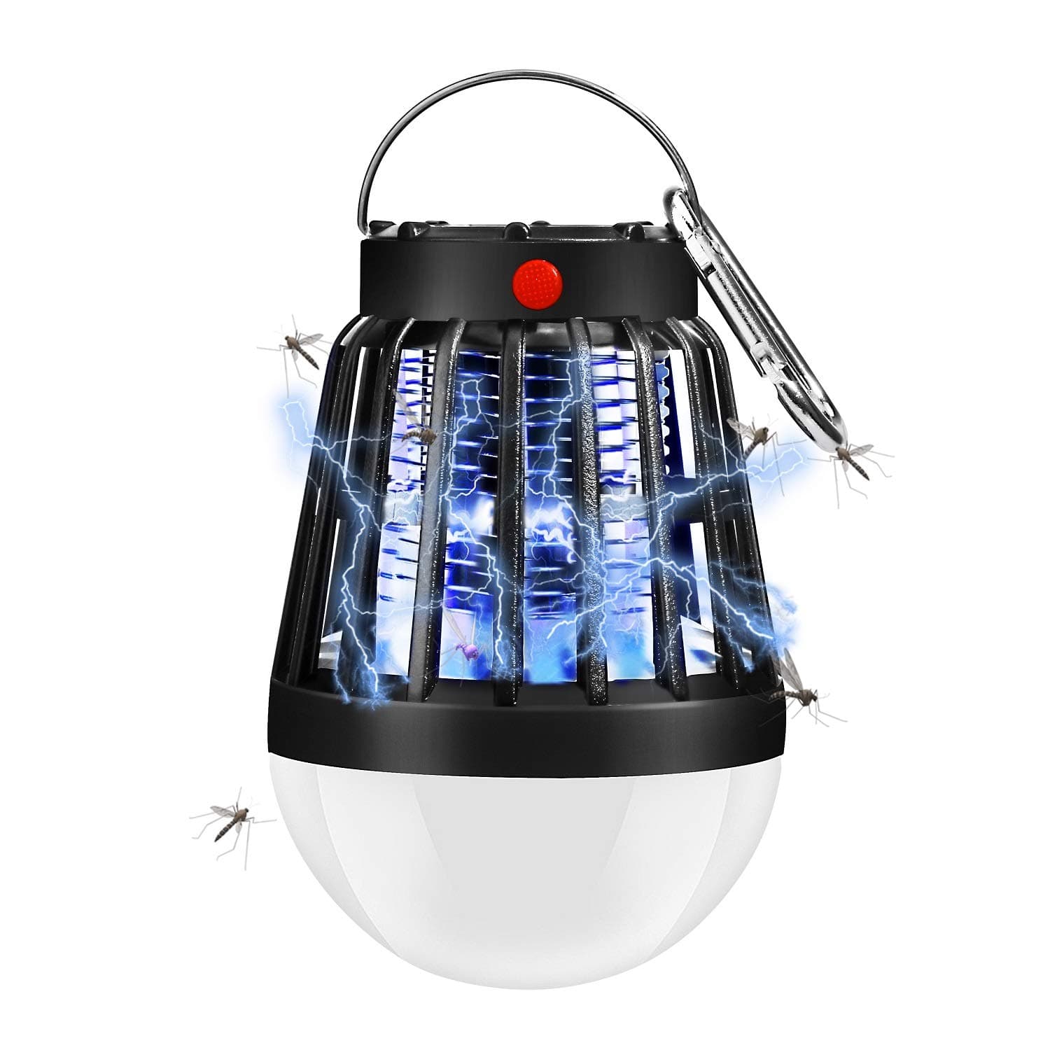 ShinePick UV Mosquito Killer Lamp, 2-in-1 Camping Lantern Mosquito Zapper, Solar and USB Power Insect Killer Tent Light for Outdoor, Garden, Camping, Travel, Backpacking