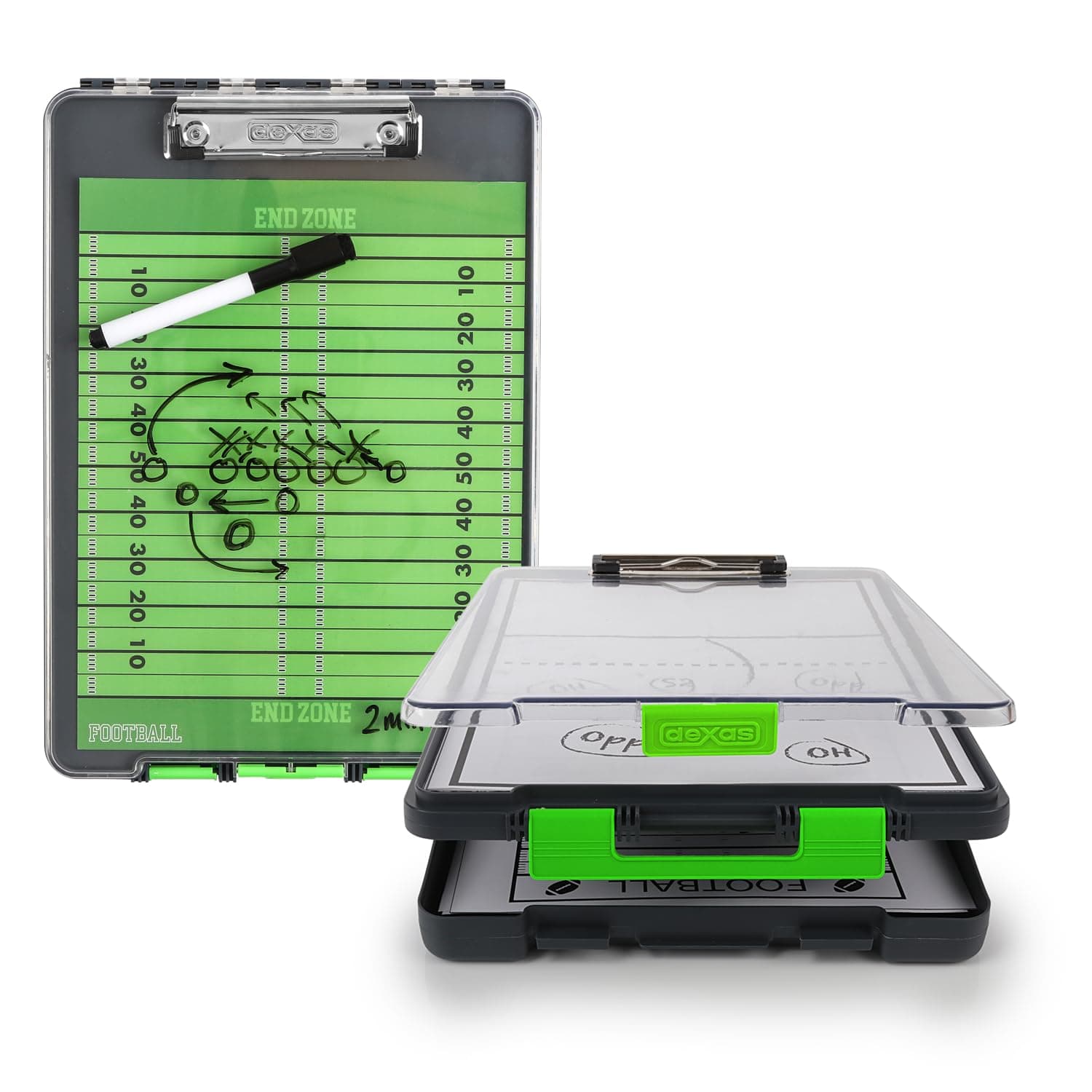 Dexas Clearview Clipcase clipboard13.75 X 9.5 in, Green. See Papers Clearly Outdoors, Stay Organized and Dry. Ideal for Coaching, Teaching, homeschooling, Art, Trades, and Medical pros