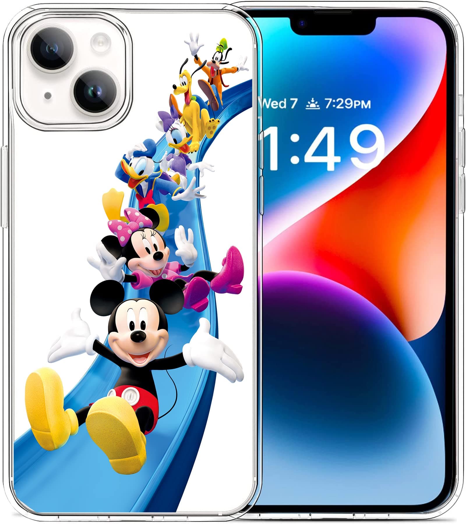 LOYEJEGLLOYEJEGL Cartoon Case for iPhone Xs Max,Cute Minnie Mikey Mouse 3D Design Animal Character Anti-Scratch Shock Absorbing Clear Proective Cover Case Fit for Boys Girls Teens (Dishini Family)